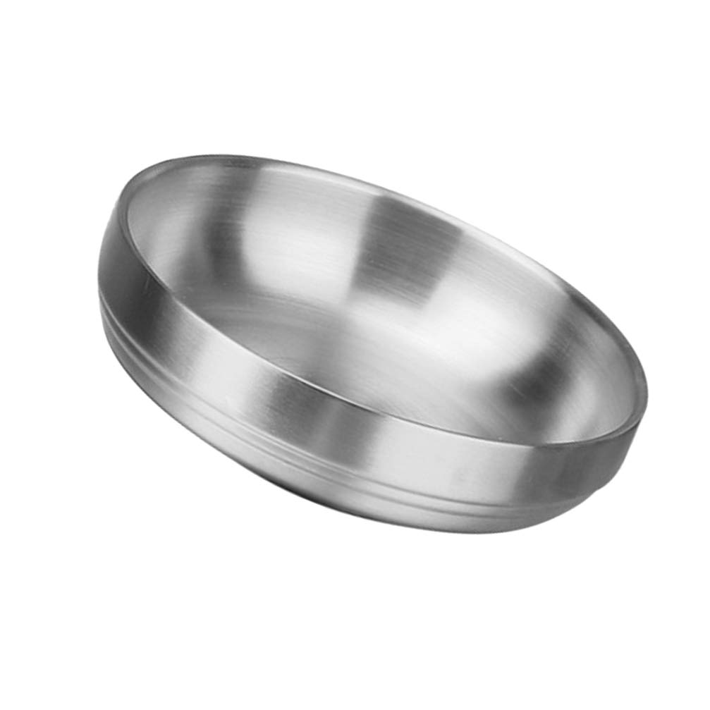 HEMOTON 3.5-Inch Stainless Steel Sauce Dishes - Round Seasoning Bowls for Sushi, Dipping Sauces & Appetizers | Durable Mini Plates for Home, Restaurant & Daily Use | Perfect for Entertaining, Parties & Asian Cuisine