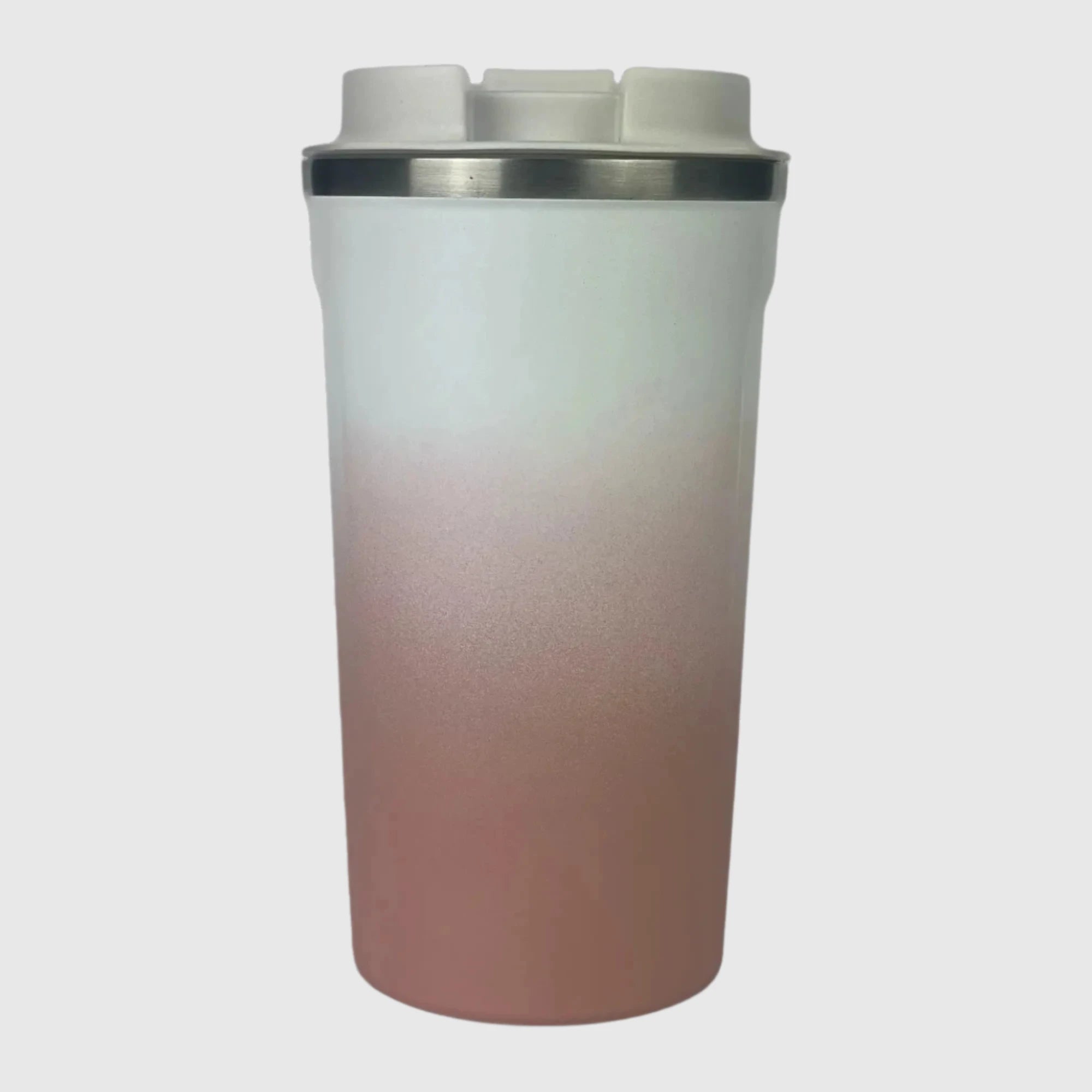 Premium Coral Pink Insulated Travel Coffee Cup - 500ml Stainless Steel Vacuum Flask - Perfect for Commuting, Camping & Office Use