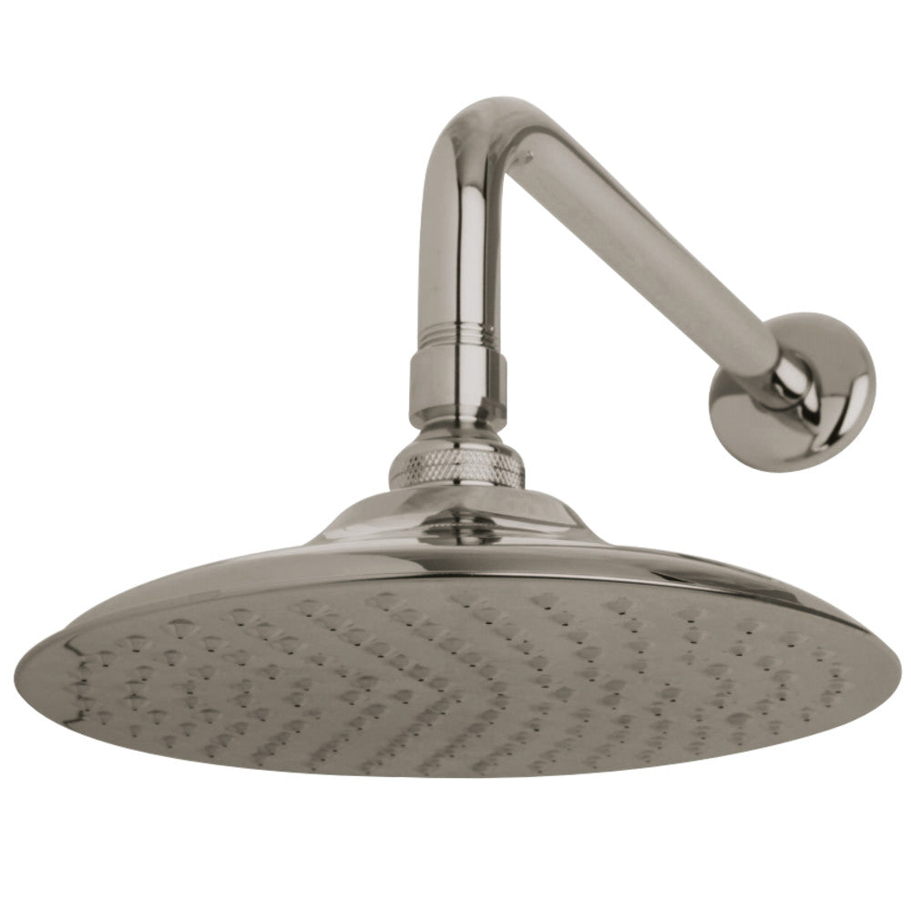 Kingston Brass K136A1CK Victorian 8-Inch Brass Shower Head with 12-Inch Shower Arm - Premium Bathroom Fixture for Classic & Modern Bathrooms, Spa-Like Experience