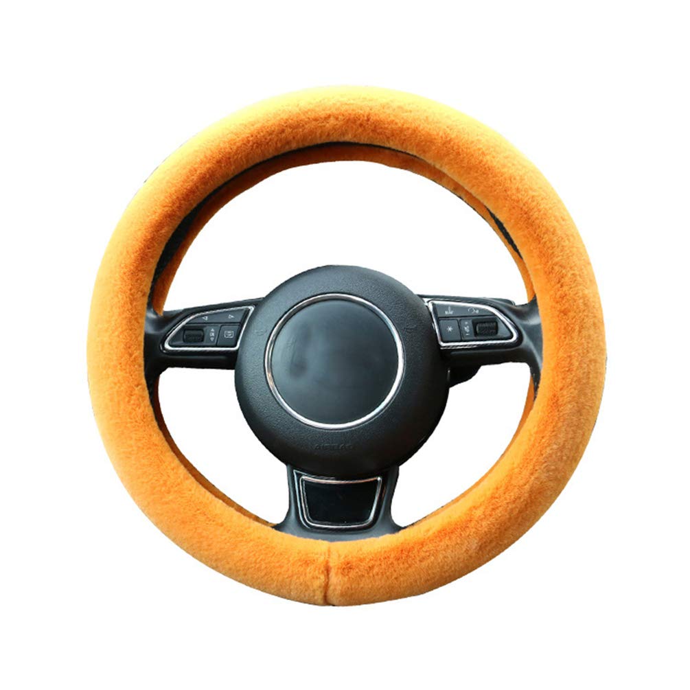 Wakauto Universal Anti-Slip Plush Steering Wheel Cover - Soft & Comfortable Car Accessory (Purple) | Perfect for Winter Warmth & Enhanced Grip While Driving