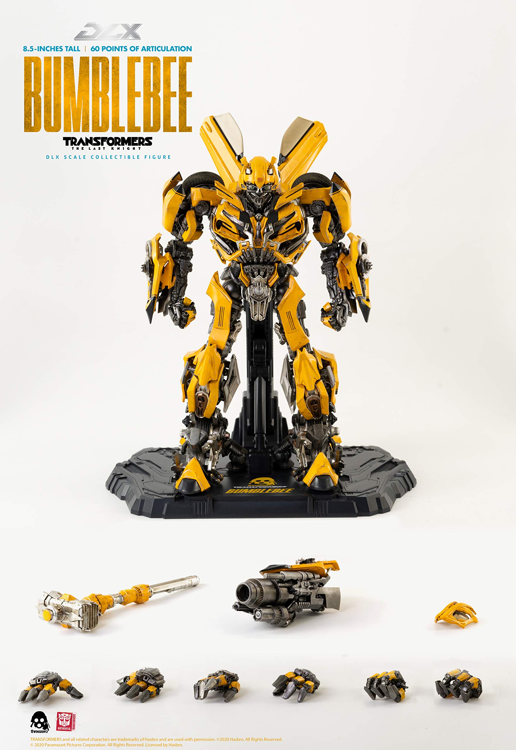 Transformers The Last Knight Bumblebee DLX Scale Collectible Action Figure - Premium Movie Replica for Display & Collectors