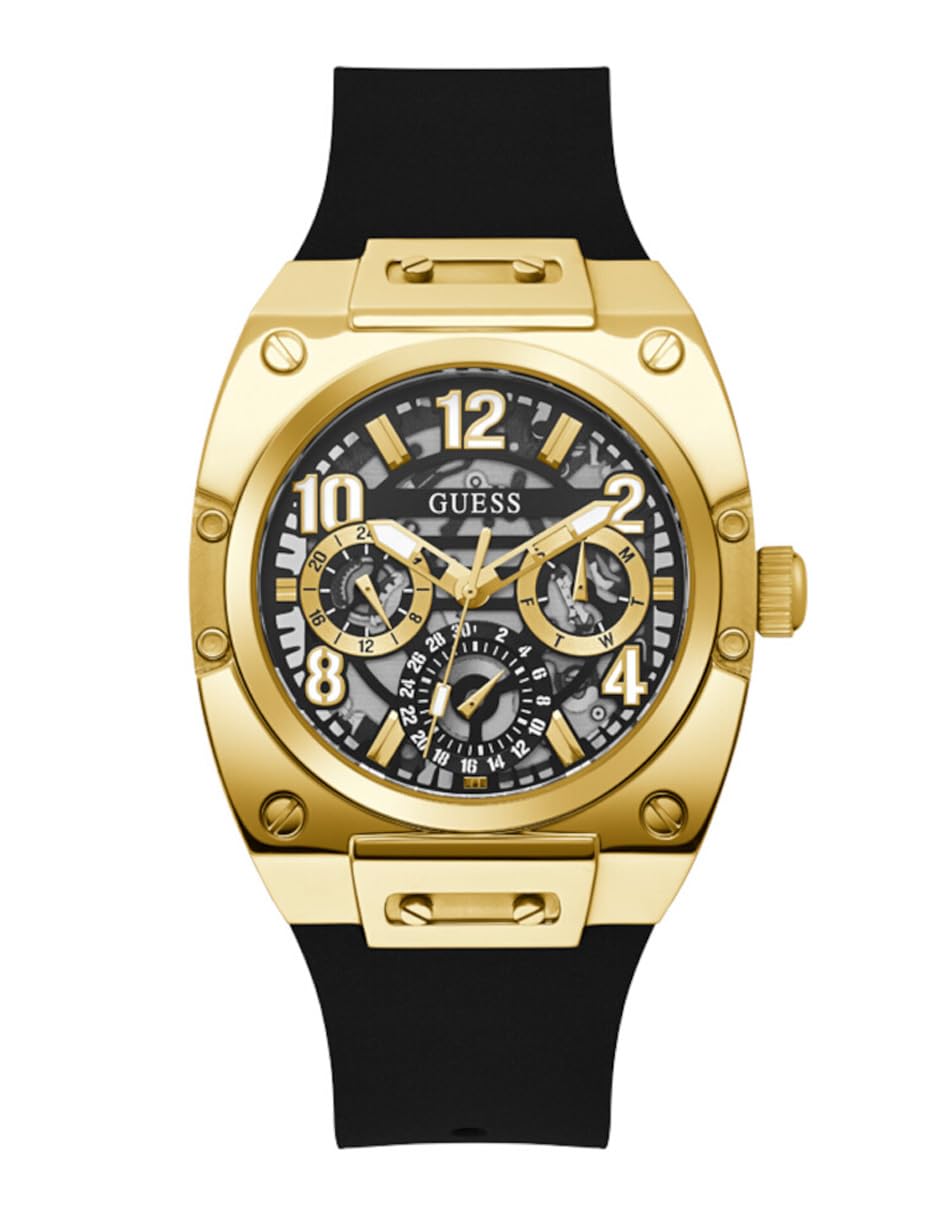 GUESS Men's 43mm Stainless Steel Chronograph Watch with Date Window - Water Resistant Casual & Dress Timepiece for Business, Office and Everyday Wear