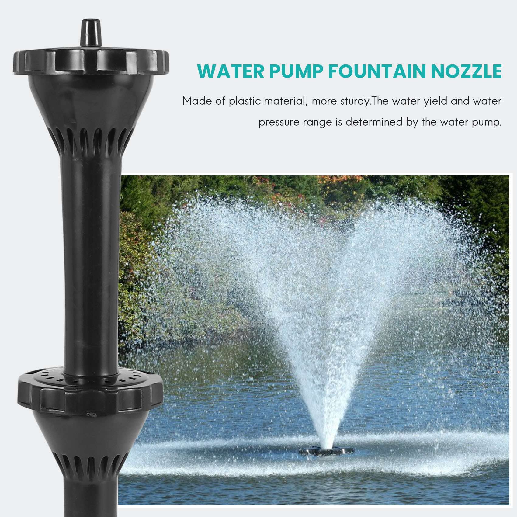 9Pcs Small Fountain Nozzle Kit for Pond, Pool & Garden - Submersible Pump Water Fountain Nozzles for Outdoor Decoration