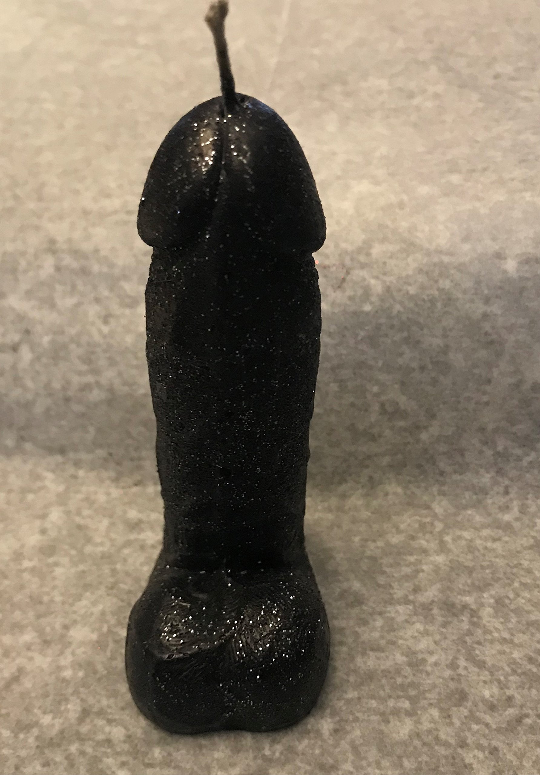Black Penis Glitter Candle 4.5