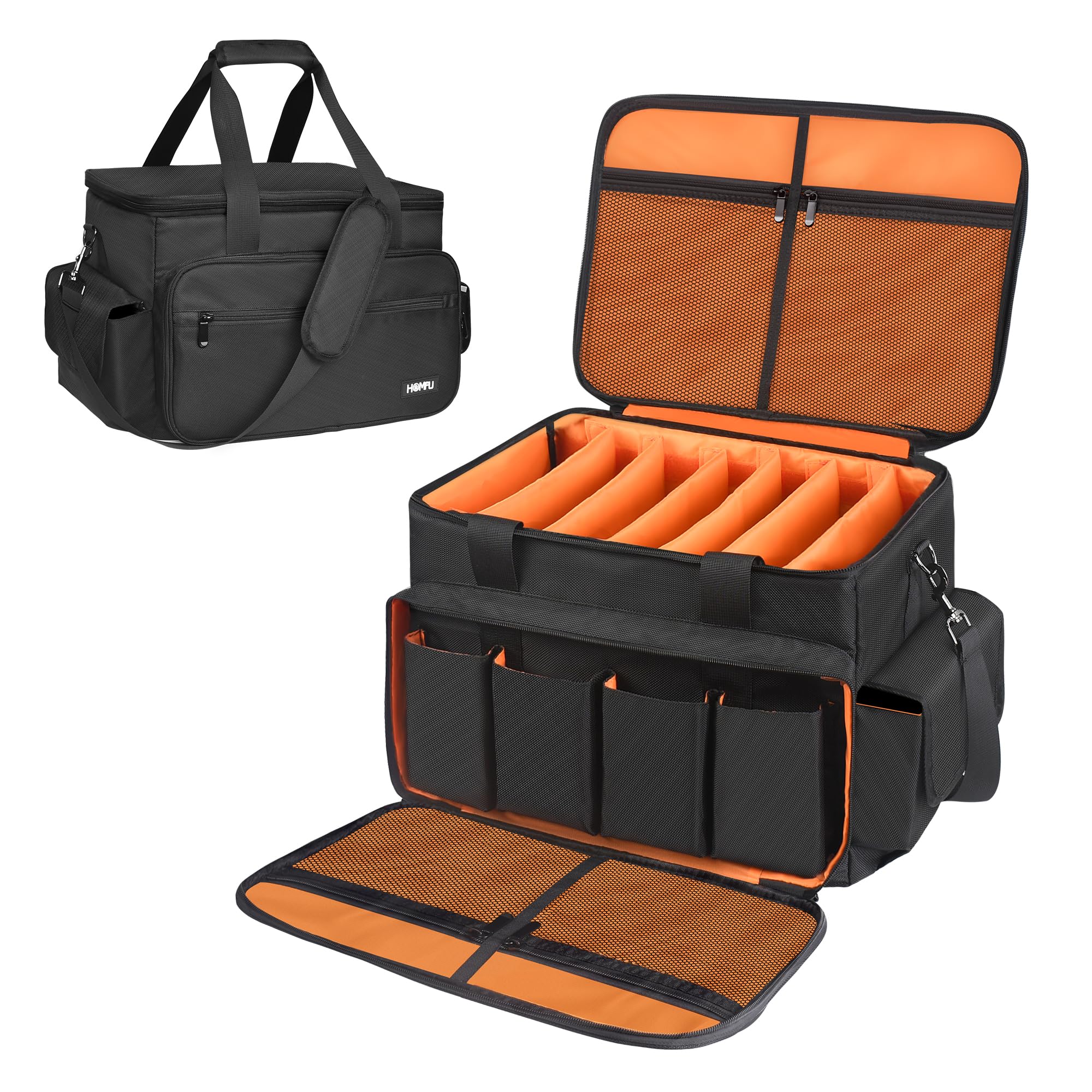 Professional DJ Equipment Bag - High Capacity Gig Gear Organizer with Detachable Padded Dividers | Storage for USB Cables, Sound Equipment & Musician Accessories | Perfect for Travel, Live Performances & Studio Sessions