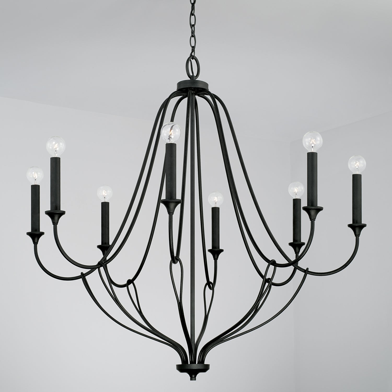 Elegant Capital Lighting 8-Light Chandelier - Modern Crystal Ceiling Fixture for Dining Room, Living Room & Bedroom Lighting