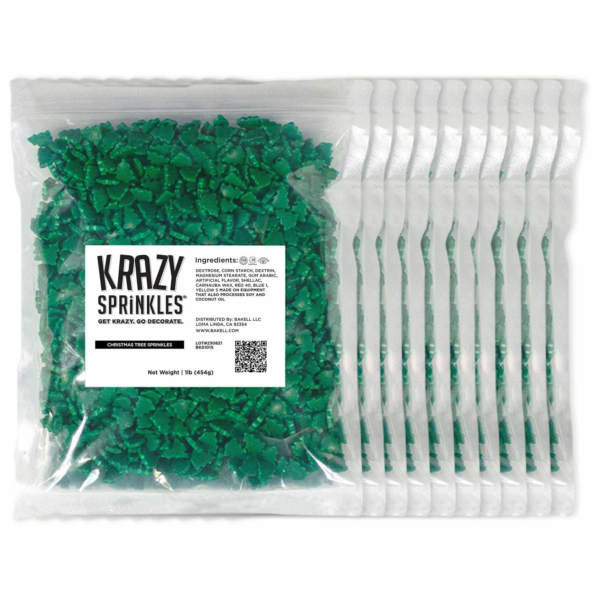 Christmas Tree Shaped Sprinkles Bulk - Holiday Baking Decorations for Cookies, Cupcakes & Cakes | Christmas Party Supplies & DIY Dessert Toppings