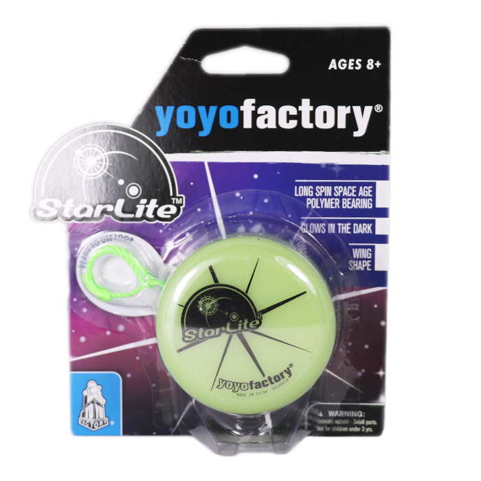 YoYoFactory StarLite Glow in the Dark Yo-Yo for Beginners - Perfect for Kids, Gifts & Nighttime Play