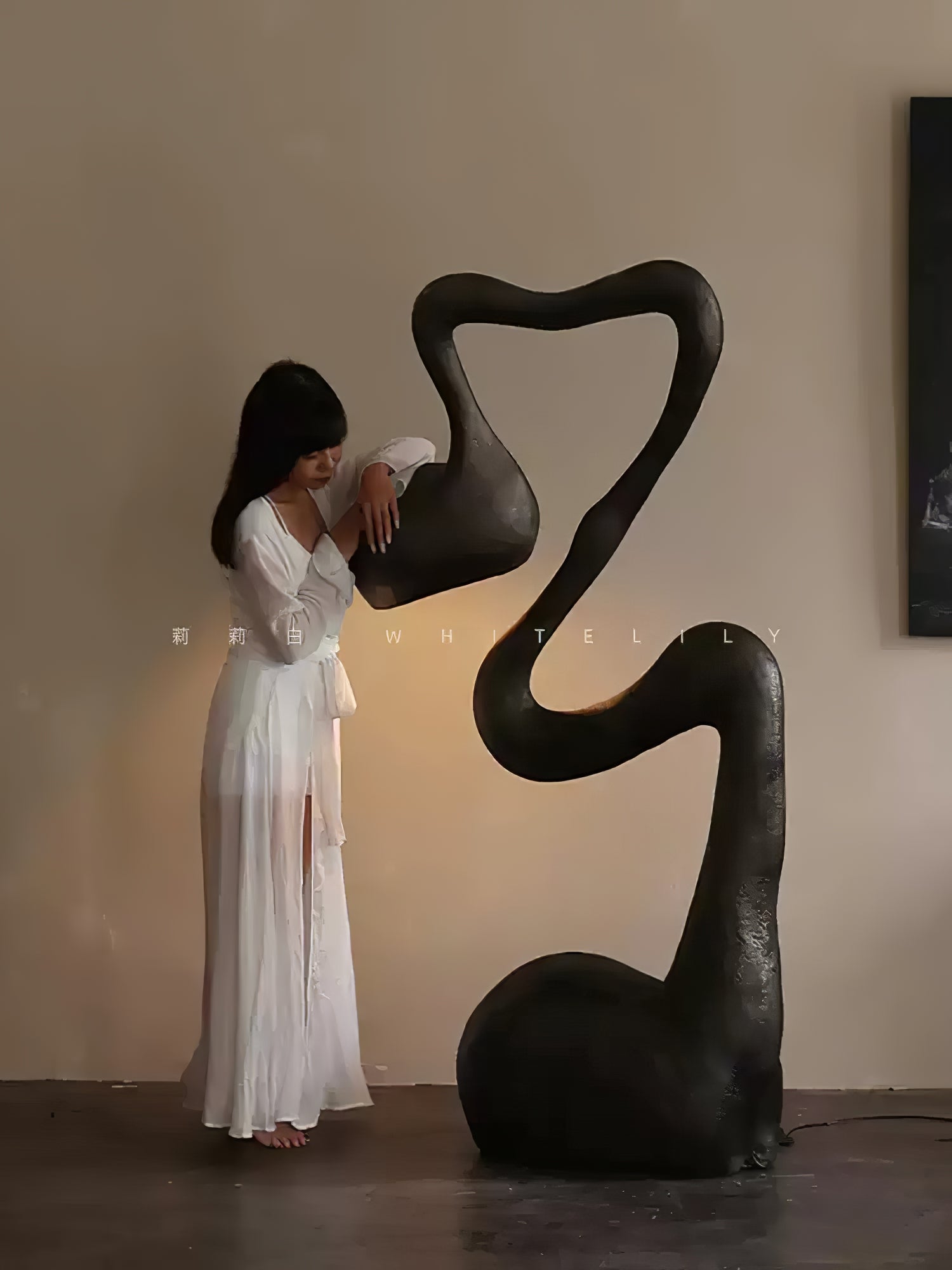 Handcrafted Myrrh Resin Sculpture Floor Lamp - Modern Boho Decor for Living Room, Bedroom & Office - Warm Ambient Lighting for Relaxation & Meditation