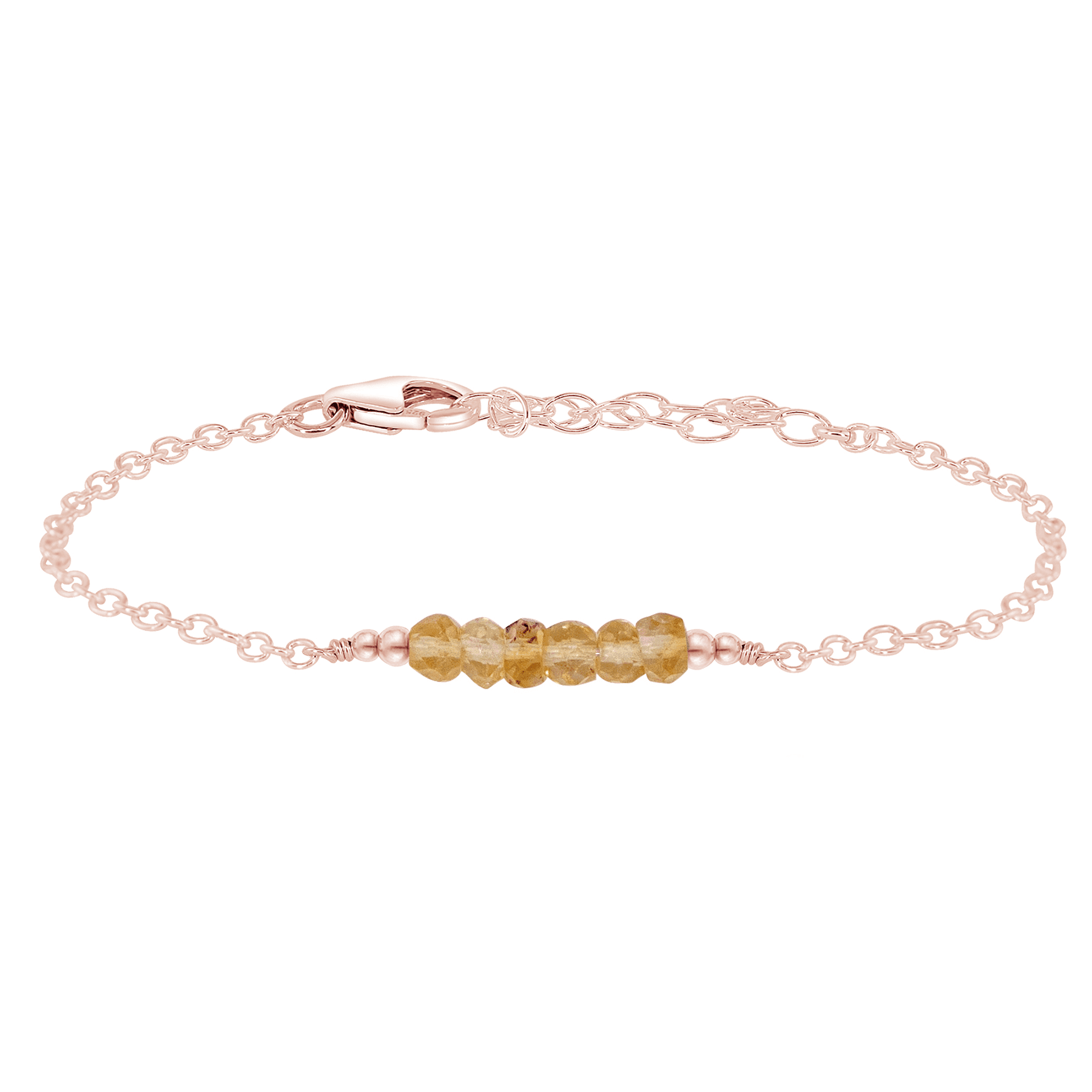 Sparkling Yellow Citrine Gemstone Faceted Bead Bar Bracelet for Women - Elegant Healing Crystal Jewelry for Everyday Wear, Meditation & Gifts