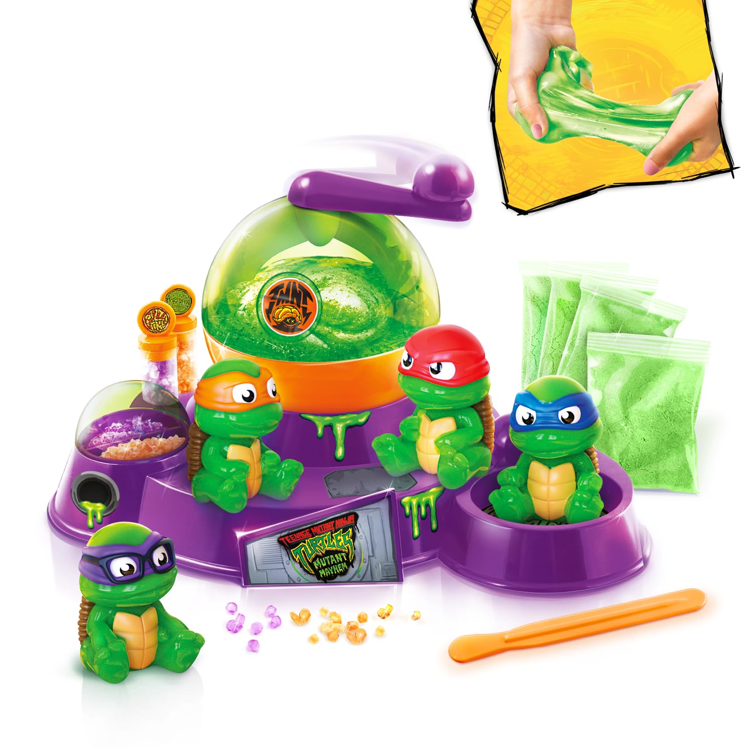Canal Toys SFC003 Fidget Ooze Factory TMNT - Stress Relief Sensory Toy for Kids & Adults, Perfect for Anxiety Relief, Focus, and Classroom Fidgeting