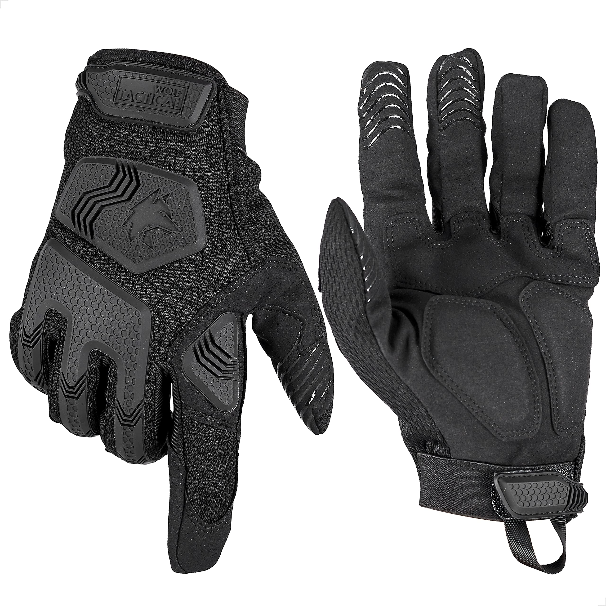 WOLF TACTICAL Shooting Gloves - Military & Airsoft Gloves for Men - Paintball Combat Gloves with Touchscreen Capability - Perfect for Outdoor Shooting, Hunting, and Tactical Training