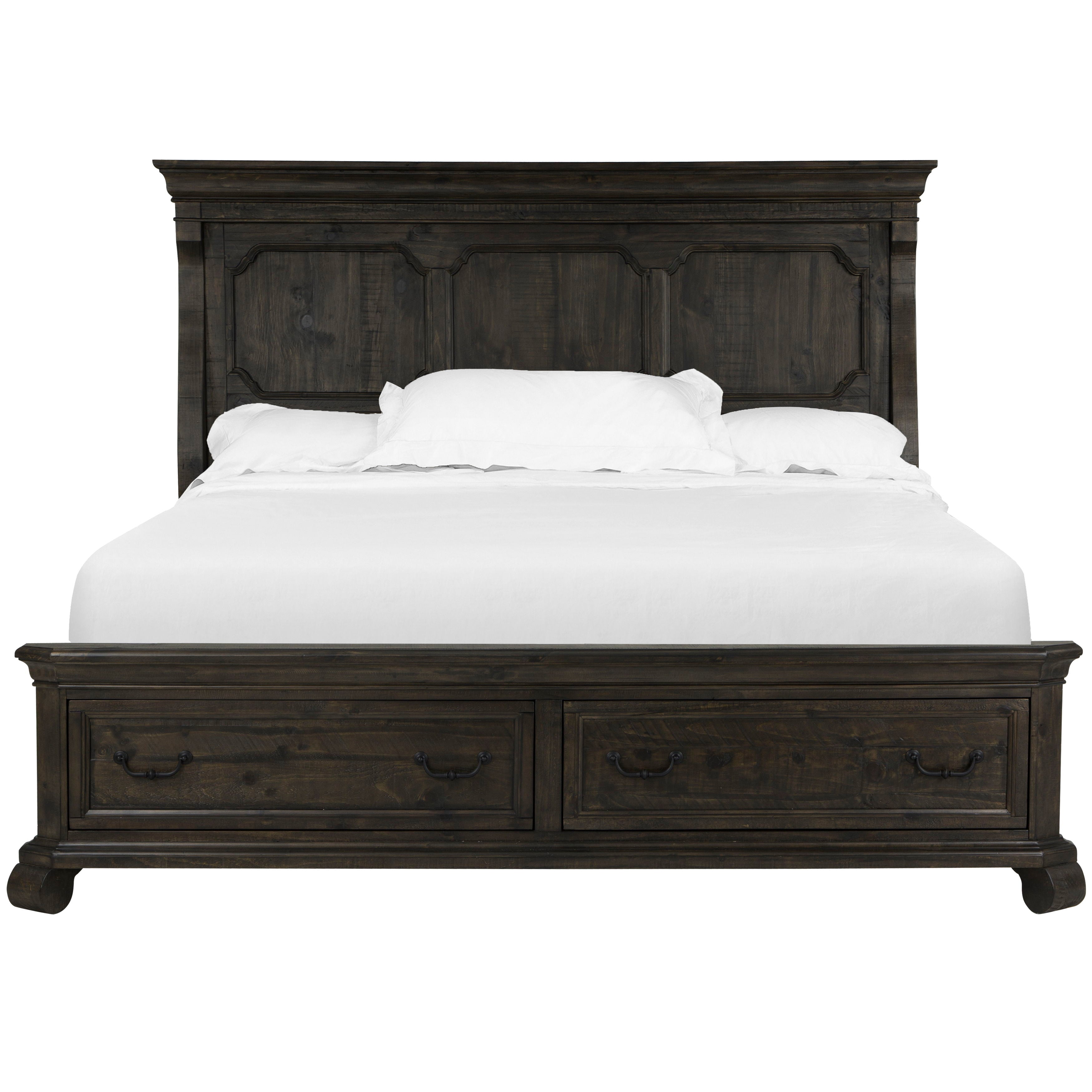 Bellamy Complete California King Panel Storage Bed Frame with Headboard - Modern Platform Bed with Underbed Storage for Master Bedroom, Guest Room, or Dorm