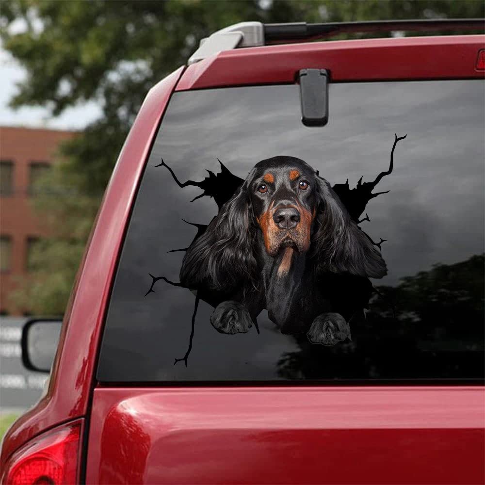 Irish Setter Dog Crack Car Sticker - Vinyl Window Decal for Cars, Trucks & Laptops - Perfect Gift for Irish Setter Dog Lovers - Durable & Waterproof Decals for Outdoor Use