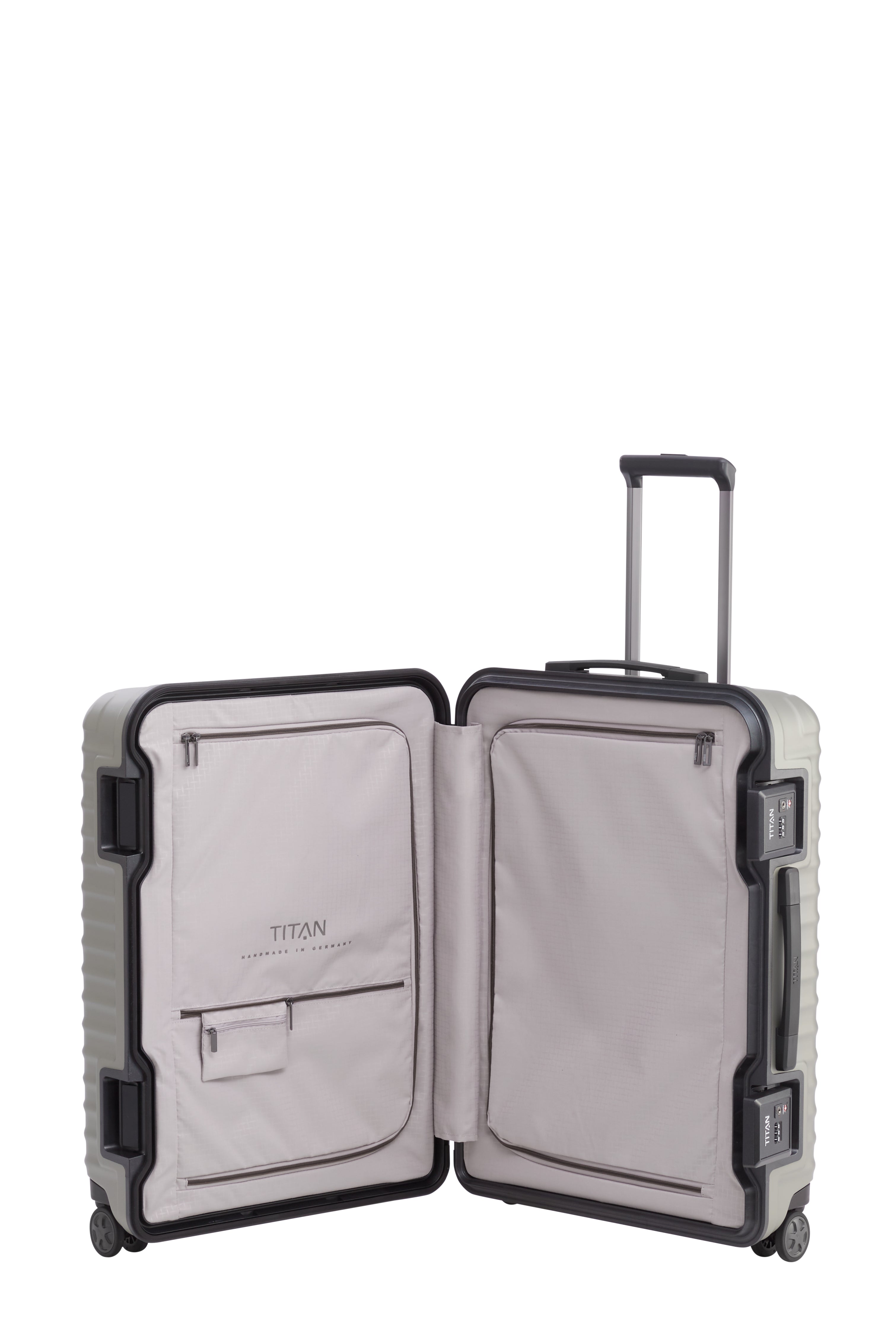 Titan LITRON Frame Trolley M Medium Luggage - Lightweight Carry-On Suitcase for Travel, Business & Weekend Getaways | Durable Spinner Wheels & Easy-Grip Handle