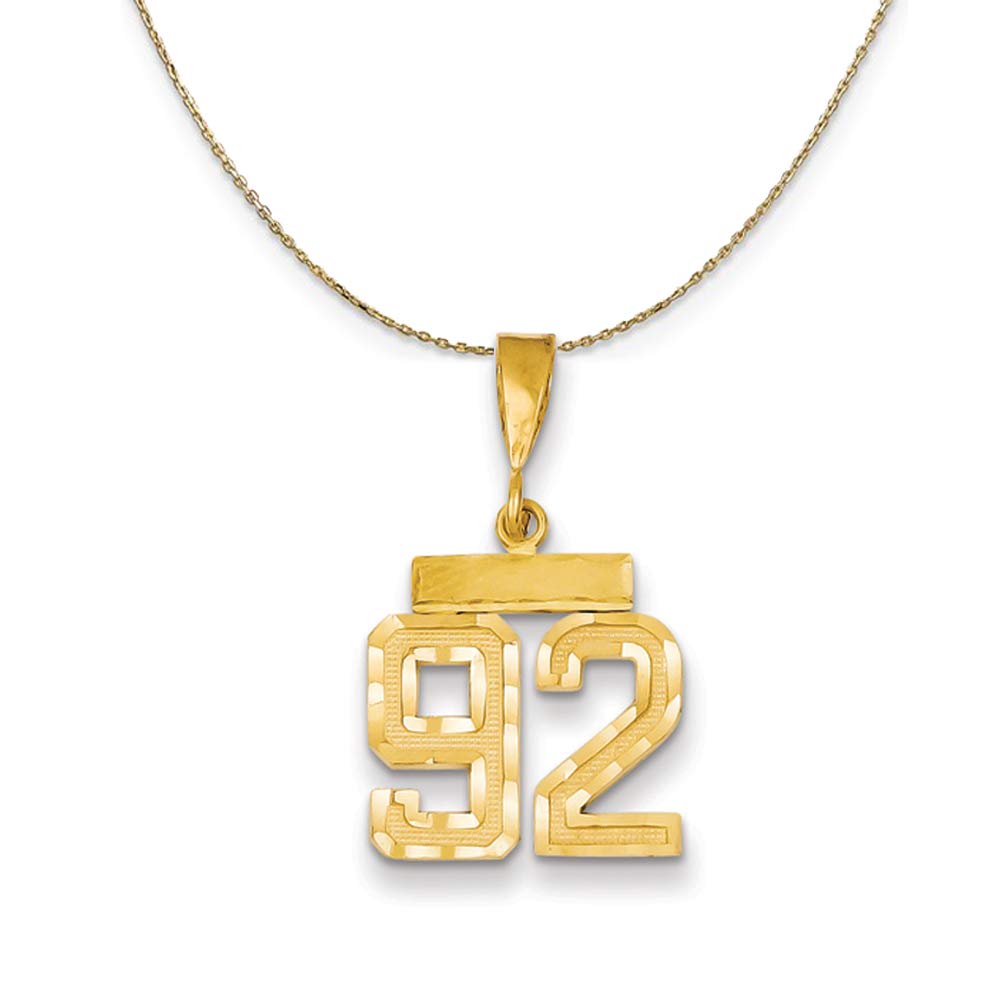 14k Yellow Gold Black Bow Necklace - Varsity Style for Sports & Gifts