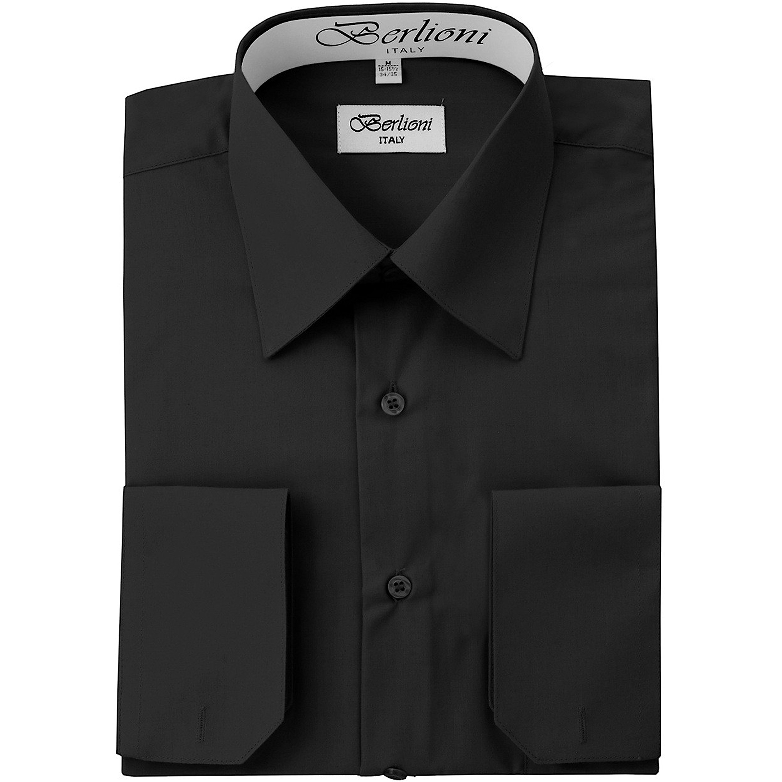 Premium Men's Dress Shirt with Convertible French Cuffs | Formal Business Attire for Office, Weddings & Special Occasions