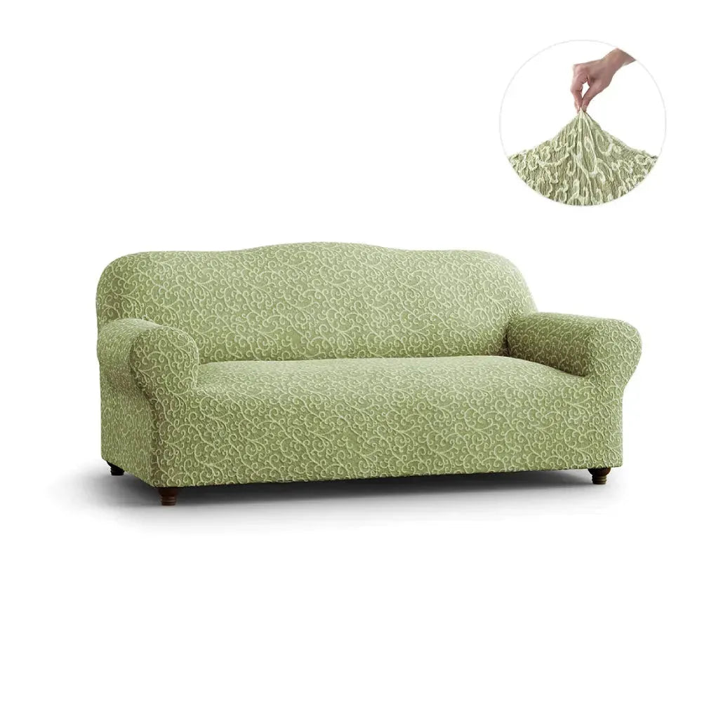 3-Seater Sofa Slipcover - Jacquard 3D Textured Stretchable Couch Cover - Perfect for Living Room, Bedroom, and Home Decor Protection