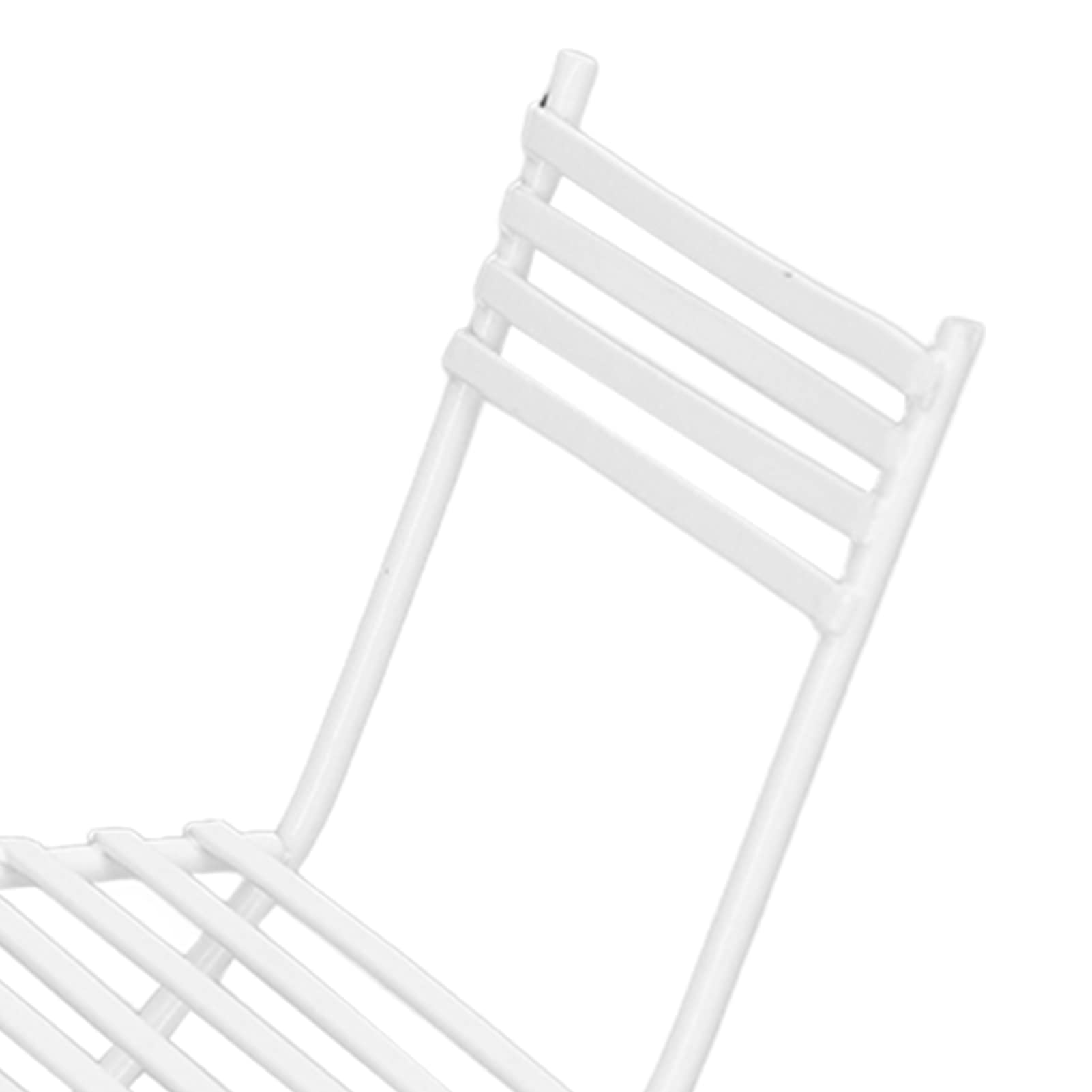 Keenso 1:12 Scale Miniature White Patio Bistro Set - Dollhouse Garden Table & Chairs for DIY Doll Accessories, Home Decor & Model Scenes | Perfect for Dollhouse Displays, Fairy Gardens & Miniature Collectors