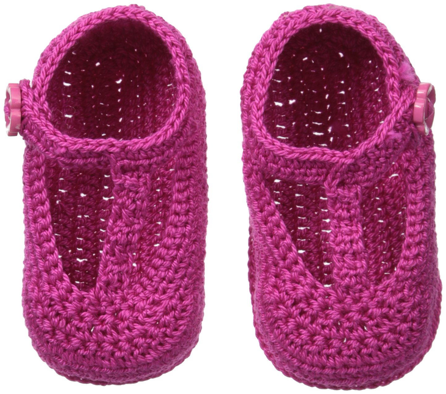 Jefferies Baby Girls Newborn T-Strap Mary Jane Crochet Booties - Soft & Comfortable First Walkers for Infants | Perfect for Photo Shoots, Christenings & Special Occasions