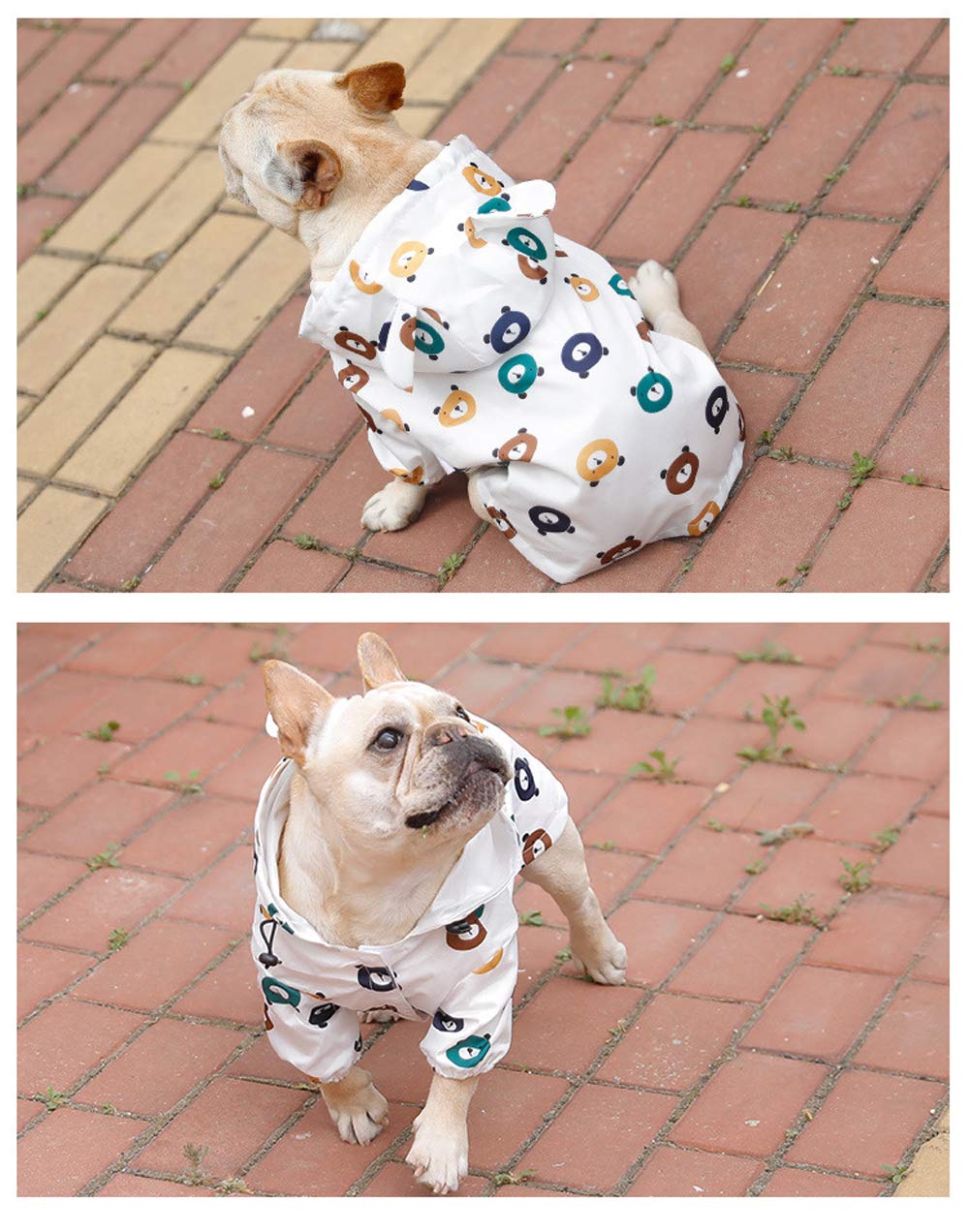 Waterproof Dog Raincoat - Hooded Rain Jacket for Small & Medium Dogs (XL Size) | French Bulldog & Puppies Rainwear | Ideal for Walks, Hiking & Outdoor Adventures
