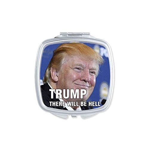 DIYthinker Funny American Flag Design Compact Double-Sided Pocket Mirror - Perfect for Travel, Makeup, and Patriotic Gifts
