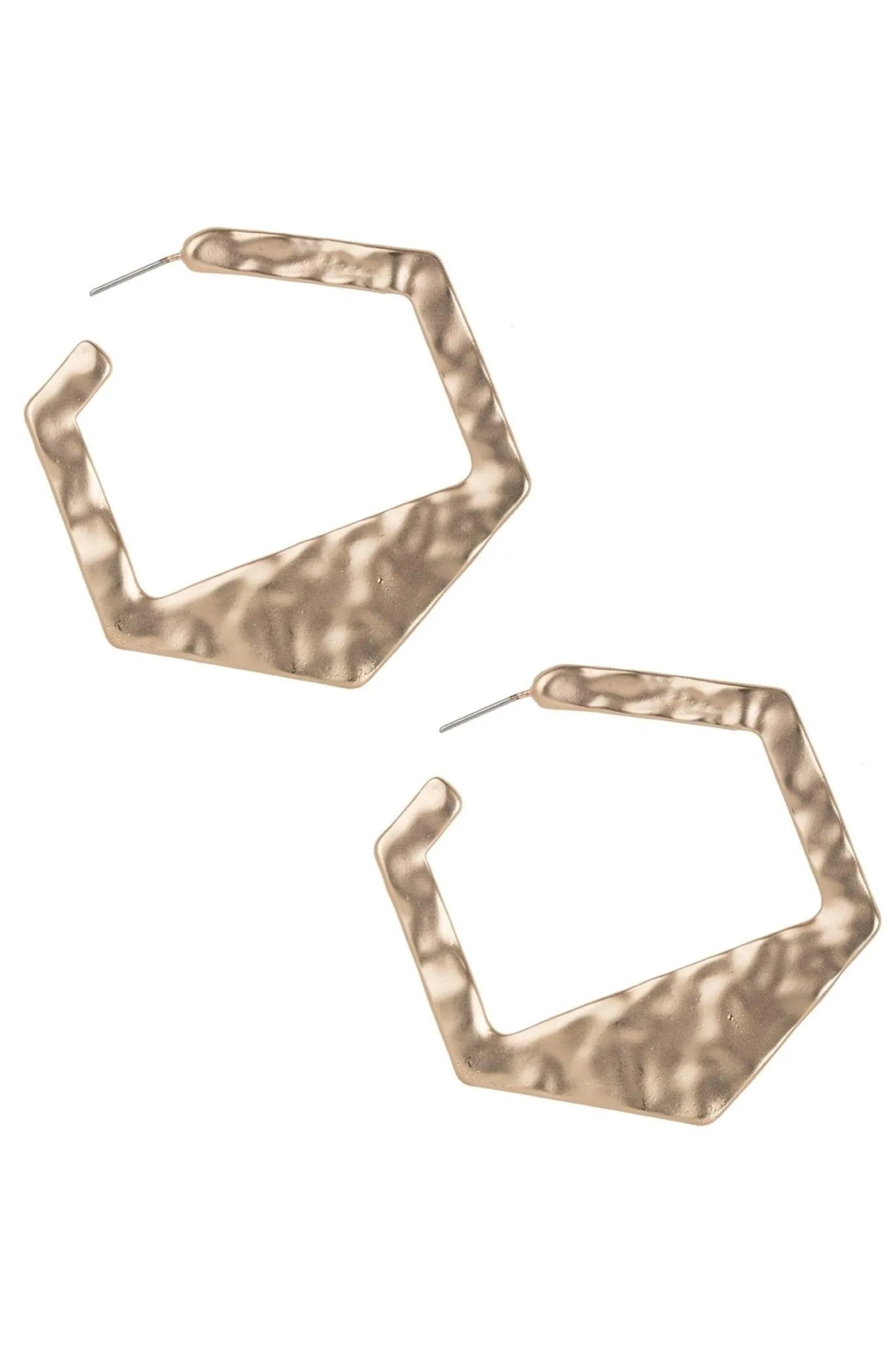 Hammered Geometric Earrings for Women - Handmade Boho Chic Dangle Earrings - Perfect for Parties, Weddings & Everyday Wear