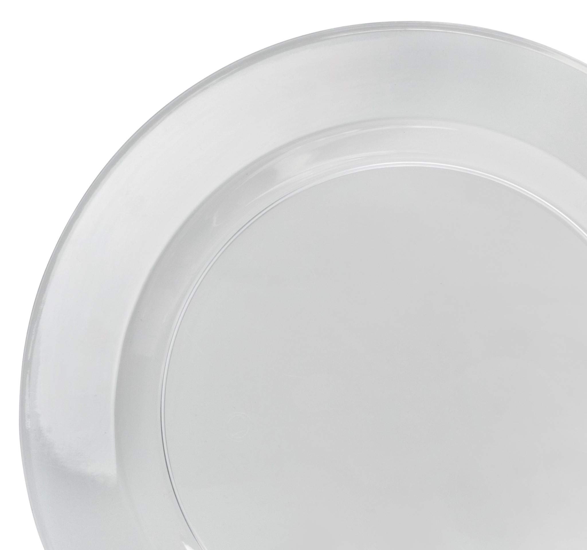 240-Pack Heavyweight Disposable Plastic Plates - 7.5'' Clear Appetizer & Dessert Plates for Wedding, Party, BBQ & Special Occasions | Durable & Elegant Dinnerware