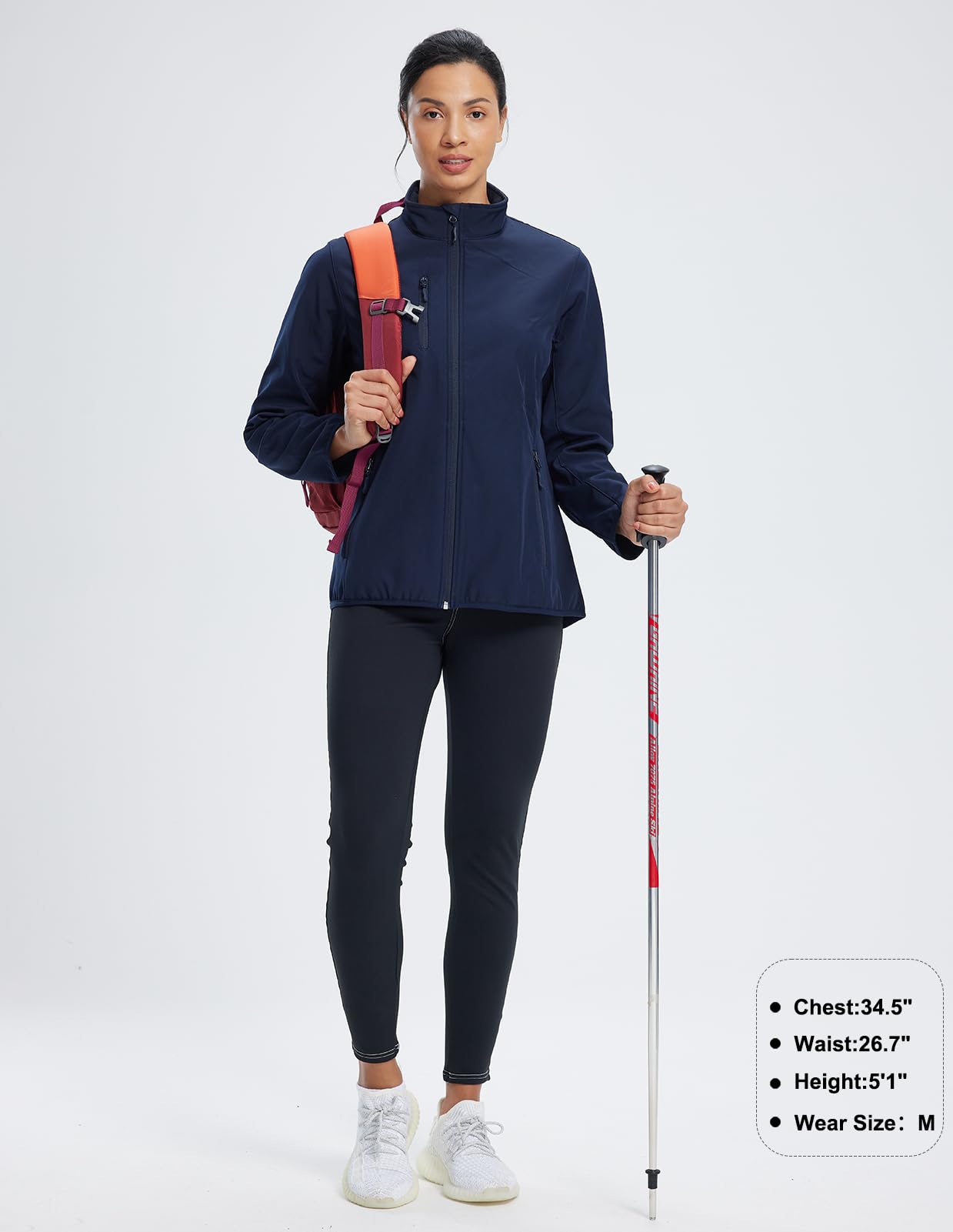 Women's Softshell Jacket with Fleece Lining - Windproof Athletic Outerwear for Running, Hiking & Travel | Perfect for Outdoor Adventures, Winter Sports & Casual Wear