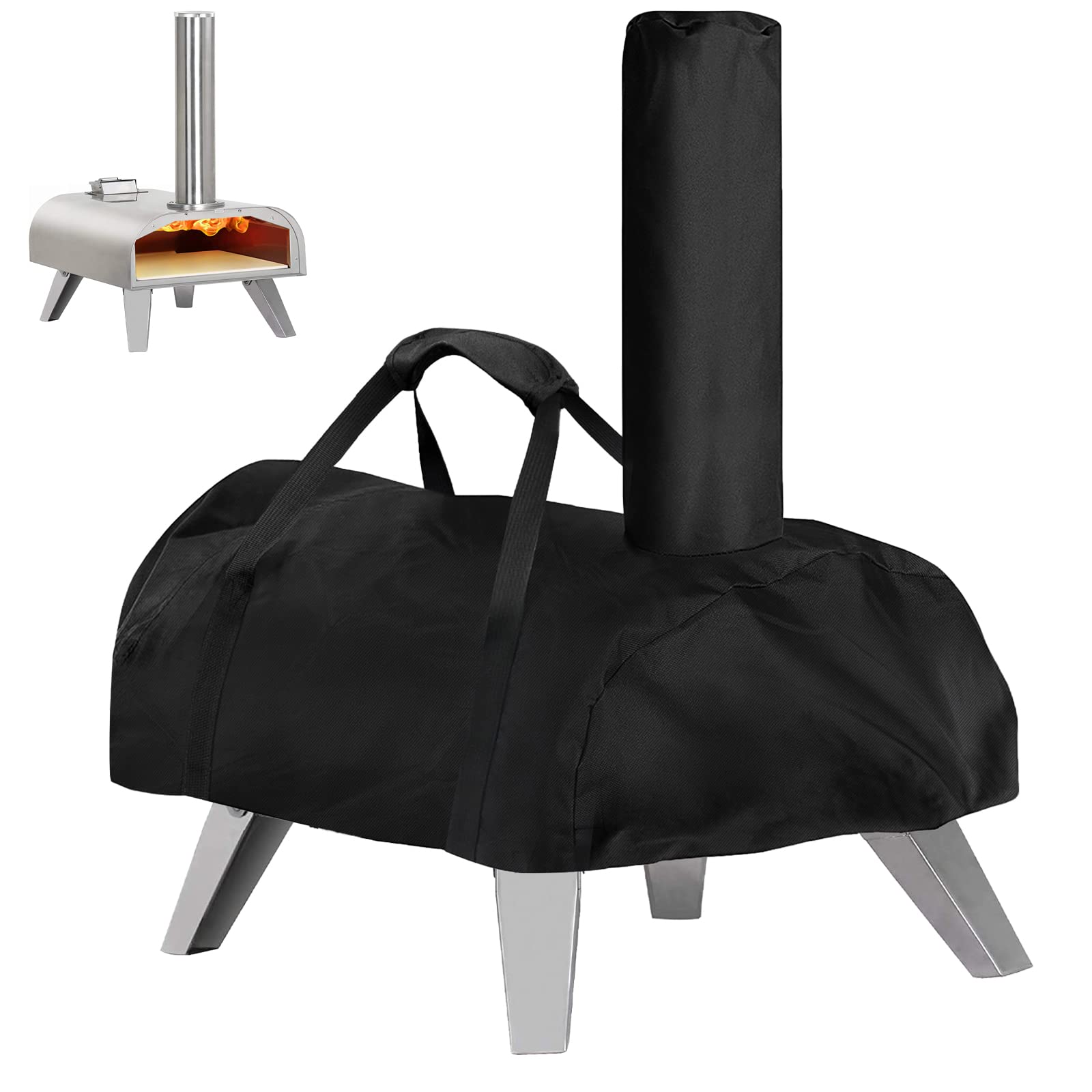 Waterproof Pizza Oven Cover for BIG HORN & Aidpiza 12 - Heavy Duty Outdoor Oven Accessories with Carry Handle - Perfect for Backyard, Camping, and Picnic Use