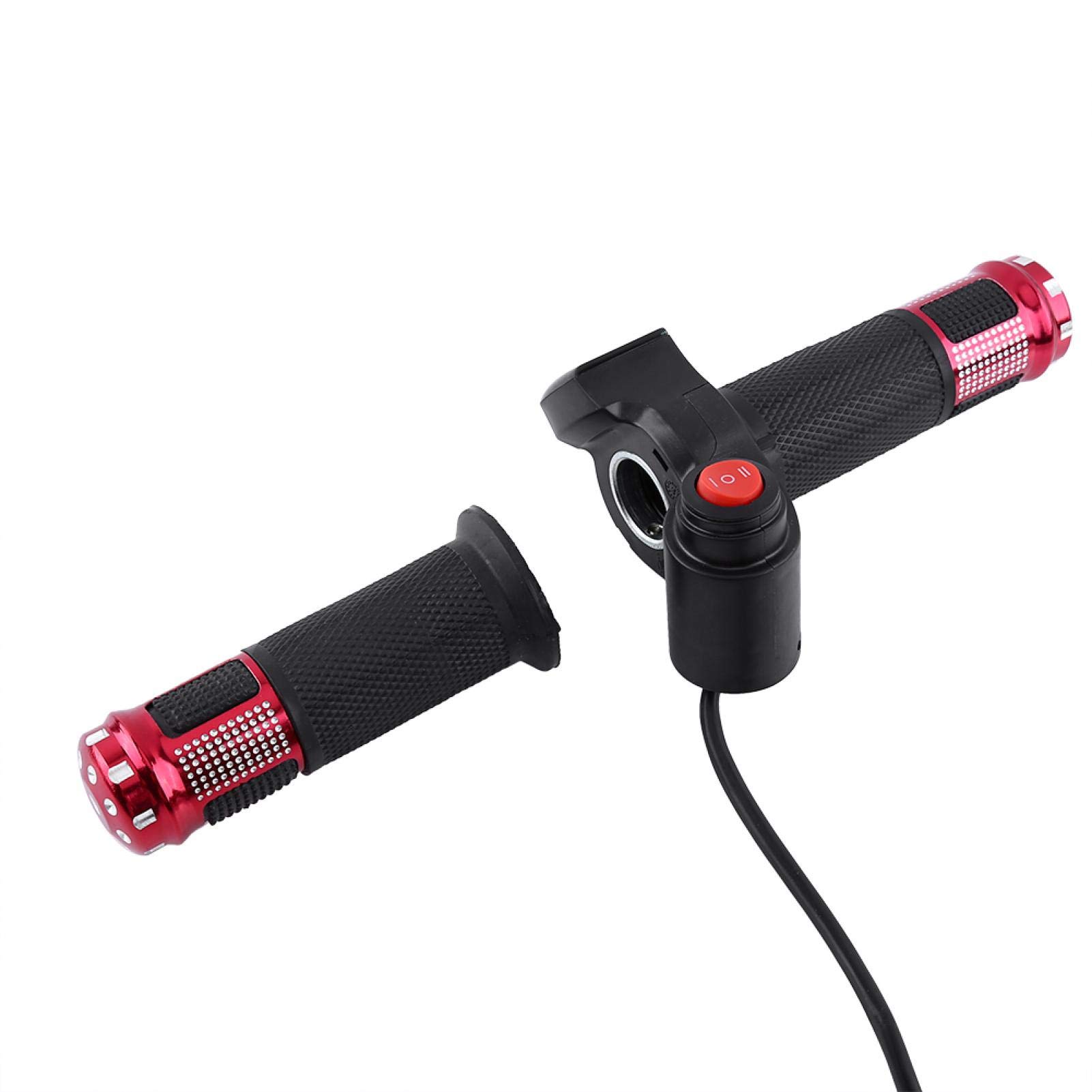 Universal Electric Bike Half Twist Throttle Grip - Compatible with E-Bikes & Scooters (Red) - Perfect for Commuting, Off-Road & Urban Riding