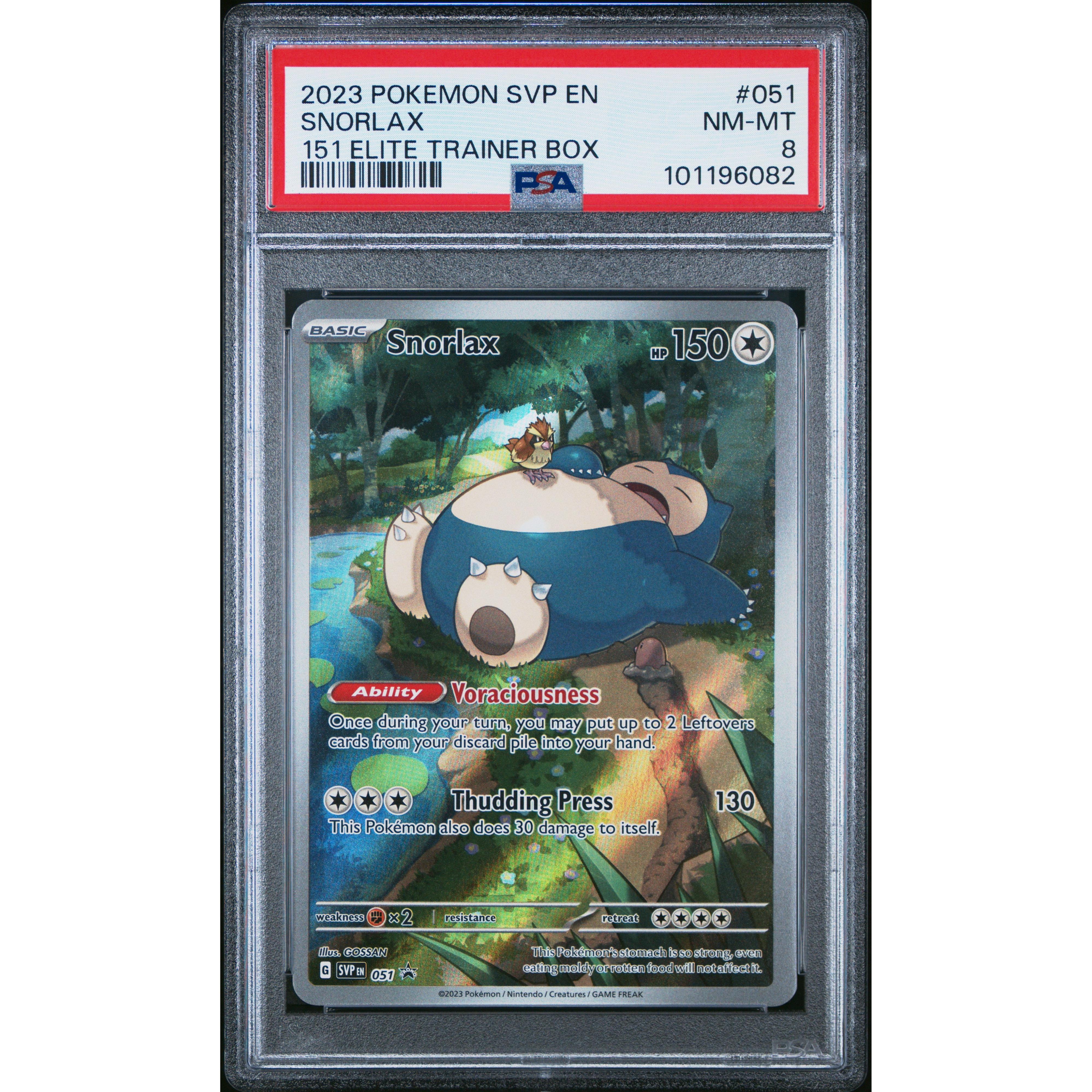 2023 Pokemon Scarlet Violet Promo Snorlax SVP051 PSA 8 Graded Card - Collectible Trading Card for Fans & Players | Perfect for Gaming Tournaments, Display Collections & Gift Giving