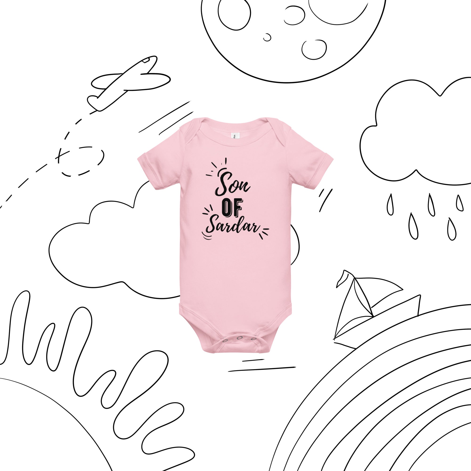 Son of Sardar Baby Onesies - Soft Cotton Bodysuits for Newborns & Infants | Perfect for Playtime, Daycare & Family Photos