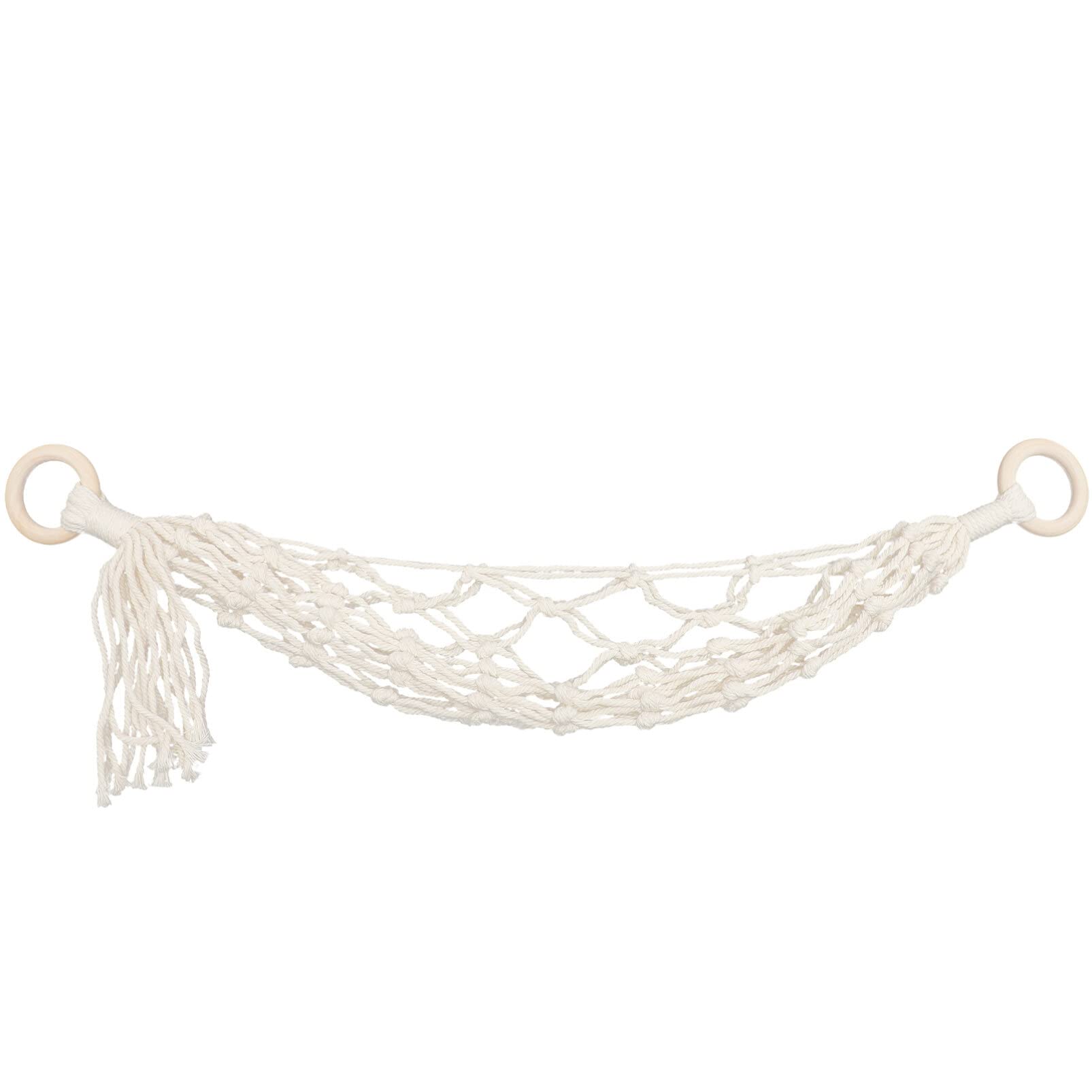 Kichvoe Woven Macrame Hanging Basket for Fruits & Vegetables - Bohemian Cotton Produce Storage Basket for Kitchen, Pantry, or Farmers Market - Perfect for Organizing Fresh Produce in Style