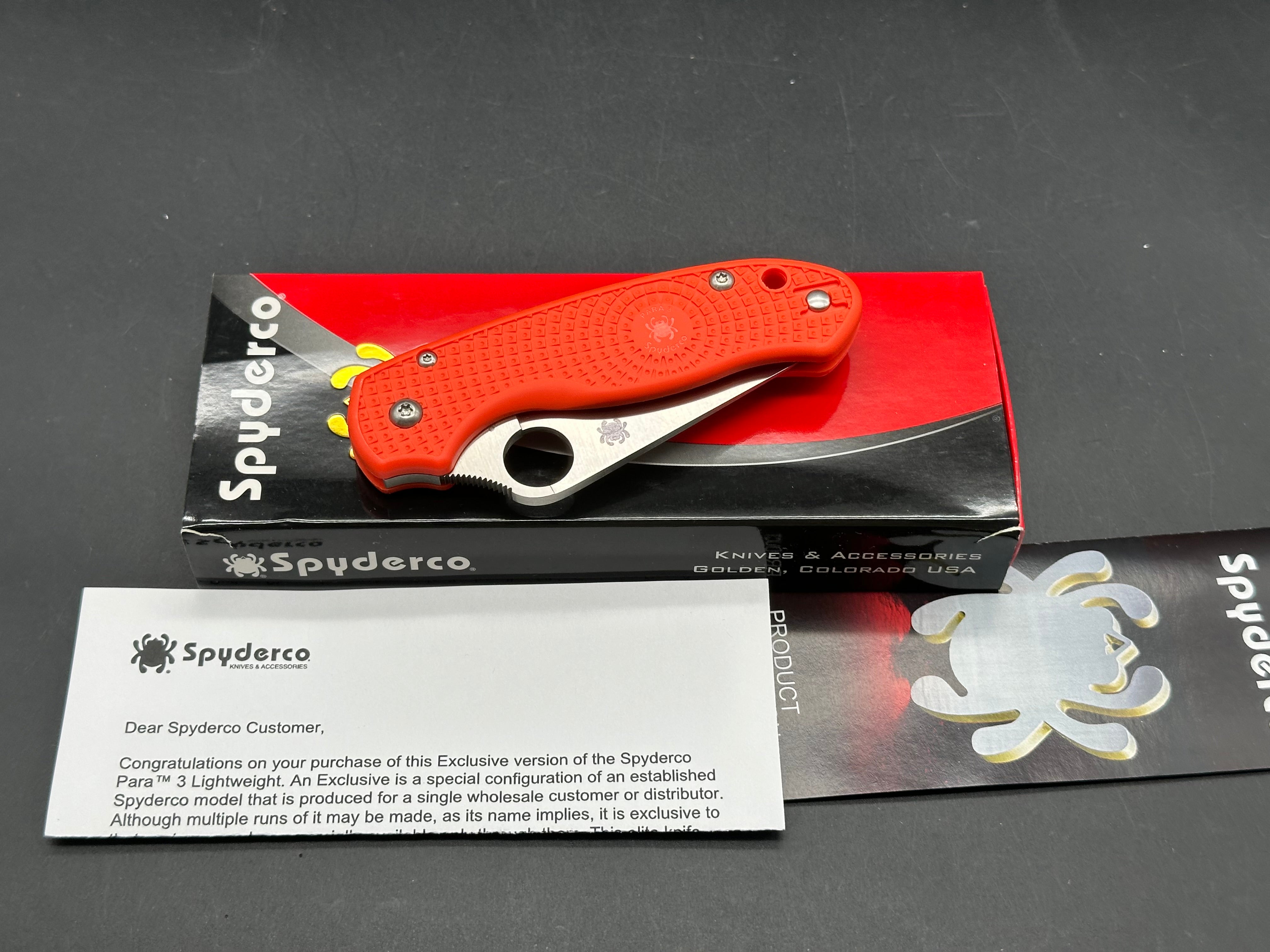 Spyderco Para 3 Lightweight Folding Knife - Cutlery Shoppe Exclusive 2.93