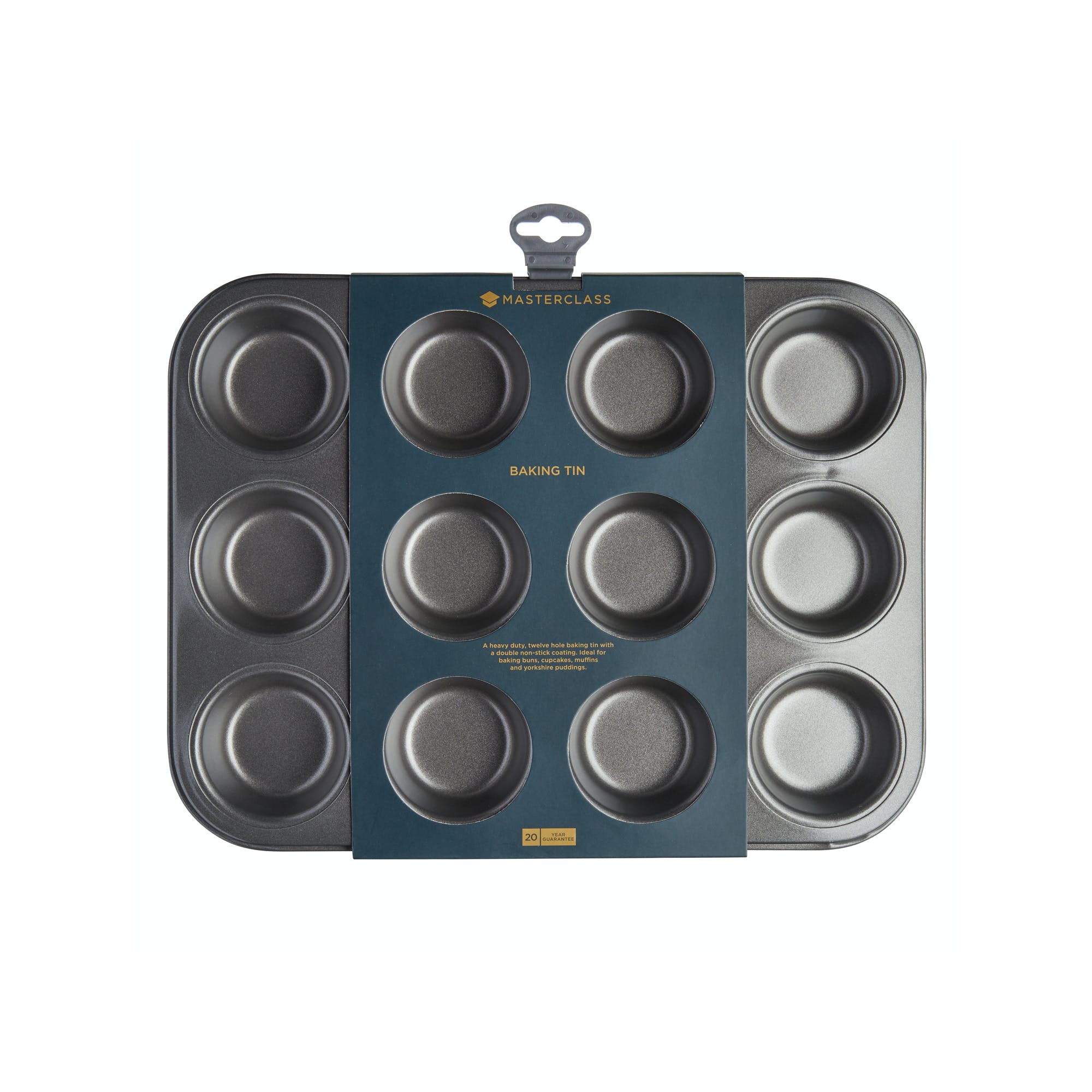MasterClass Non-Stick 12-Cup Muffin Pan - Perfect for Baking Cupcakes, Muffins & Mini Pies at Home