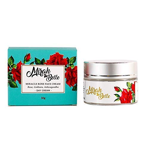 Organic Ashwagandha & Gokharu Face Cream for Dry Skin - Mirah Belle Rose Vegan Moisturizer - Natural Treatment for Dry, Damaged & Rough Skin - Men & Women - Cruelty-Free, Paraben-Free (30g) - Perfect for Night Care & Daily Hydration