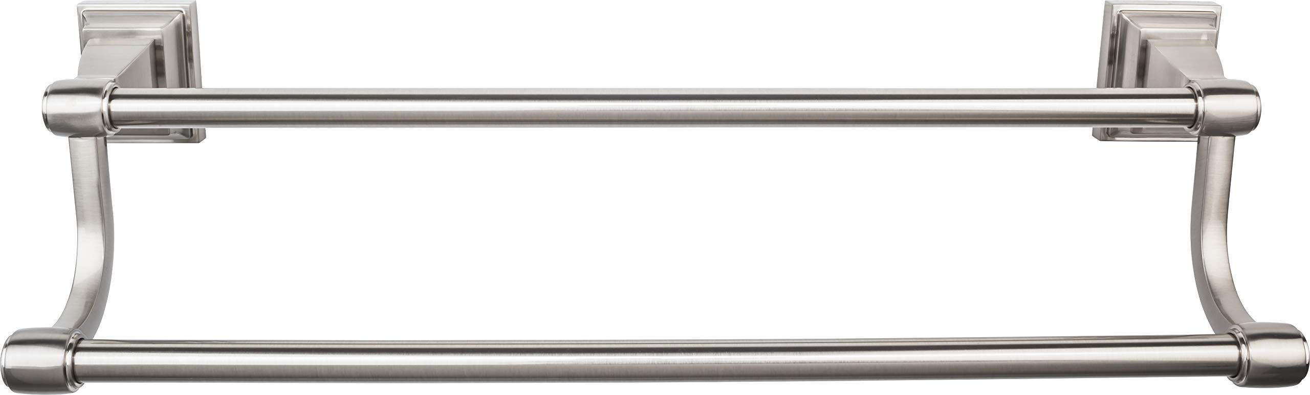 Top Knobs Brushed Bronze Double Towel Rod for Bathroom - TKSTK7BB - Perfect for Spa-Like Bathroom Organization & Luxury Hotel Style Decor
