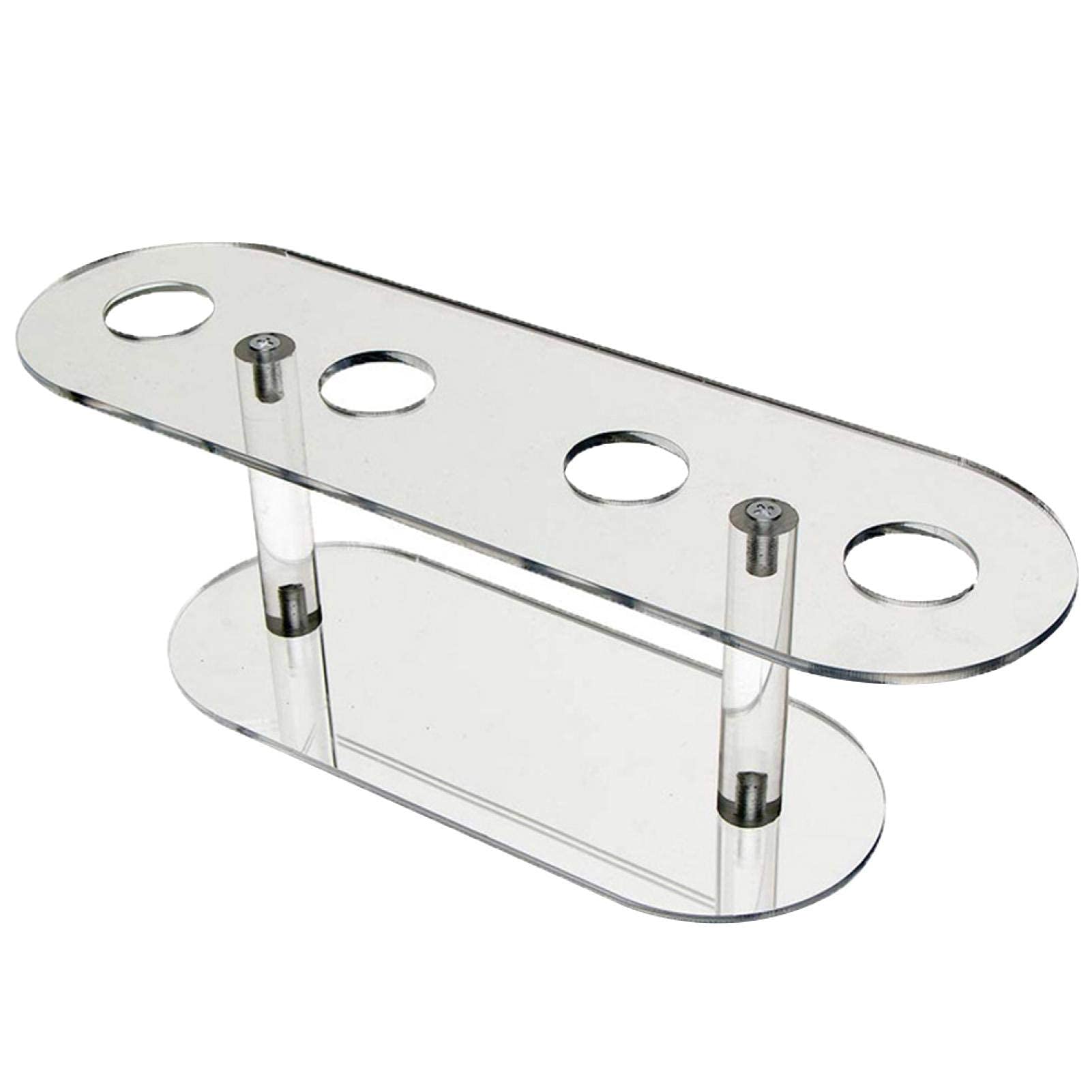 Clear Acrylic Ice Cream Cone Holder Stand - 4 Hole Display Stand for Sushi Hand Rolls, Popcorn, Candy & French Fries - Perfect for Weddings, Parties, Graduations & DIY Decorations - Great for Dessert Bars, Candy Buffets & Food Displays