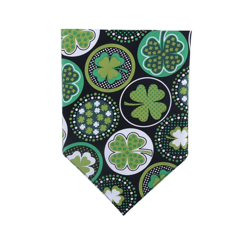 St. Patrick's Day Reversible Dog Bandana - Triangle Pet Bib Scarf for Small Dogs & Cats - Perfect for St. Patrick's Day Parades & Pet Parties