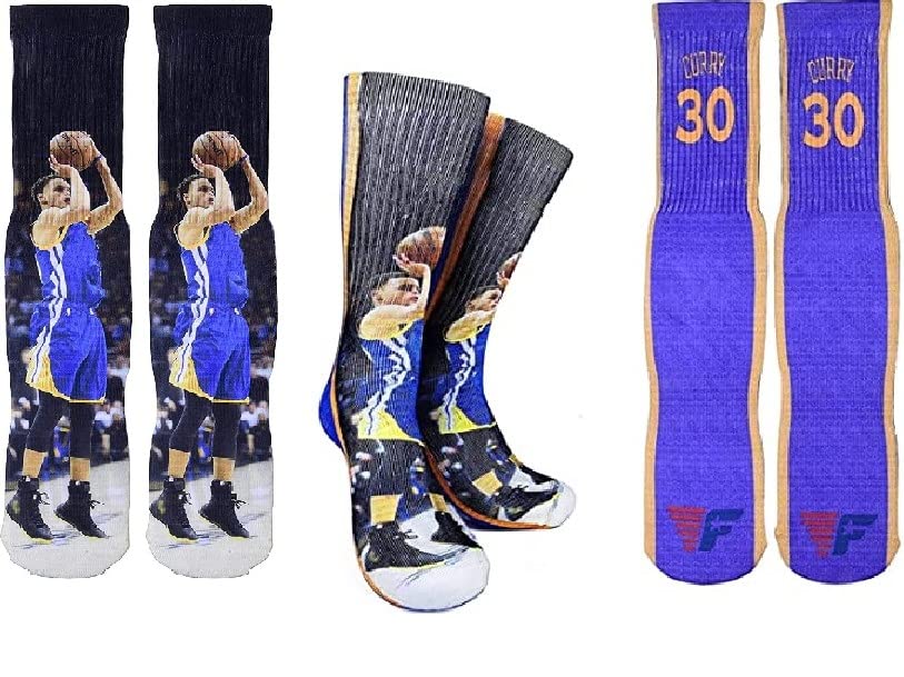 Youth Boys Basketball Socks Set - 3 Pairs Lucky Number Athletic Crew Socks for Men & Teens - Moisture Wicking Sports Socks for Basketball, Running, Gym Workouts & Daily Wear