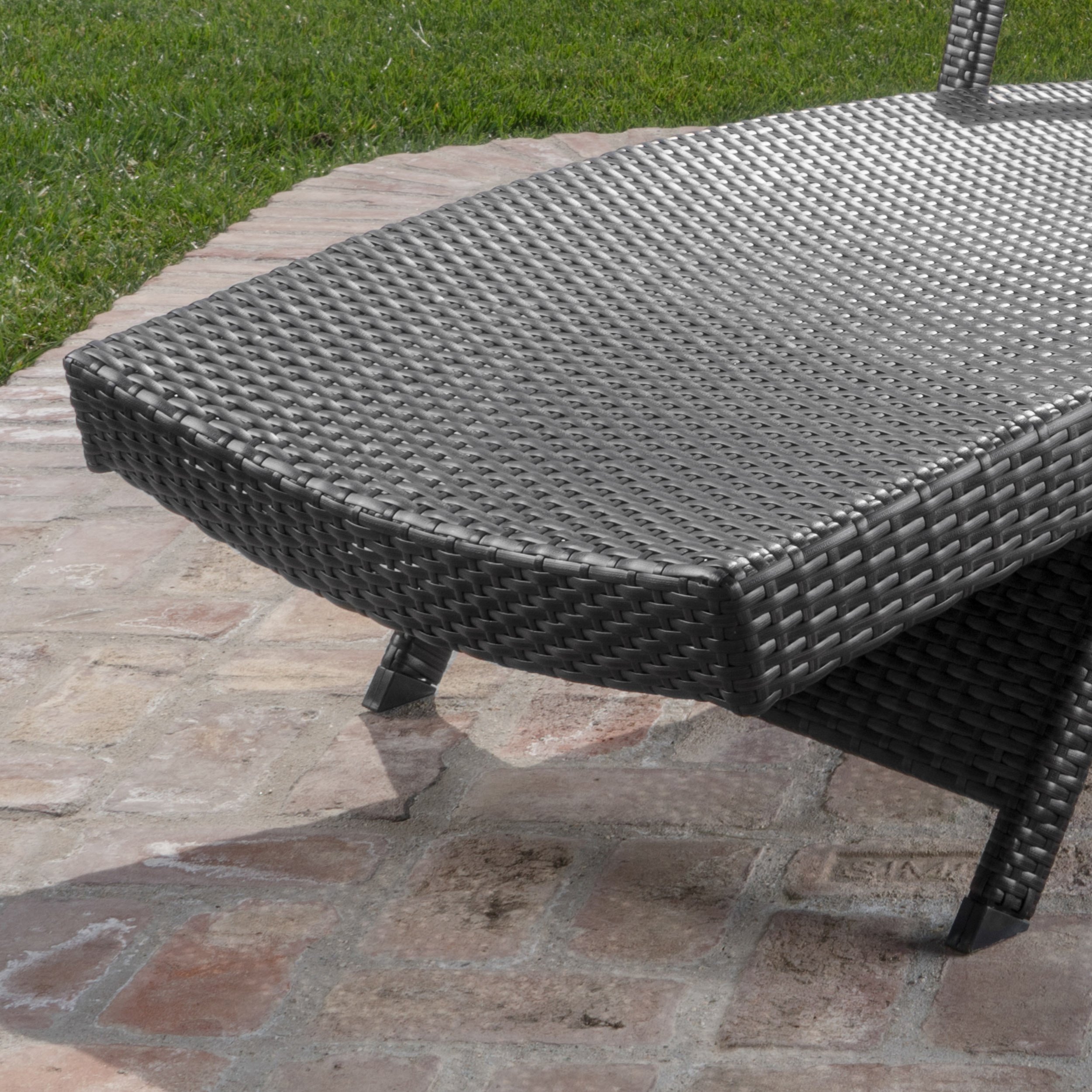Olivia Patio Furniture Set of 2 - Outdoor Wicker Chaise Lounge Chairs with Arms & Water-Resistant Cushions (Red) | Perfect for Poolside, Garden, and Backyard Relaxation