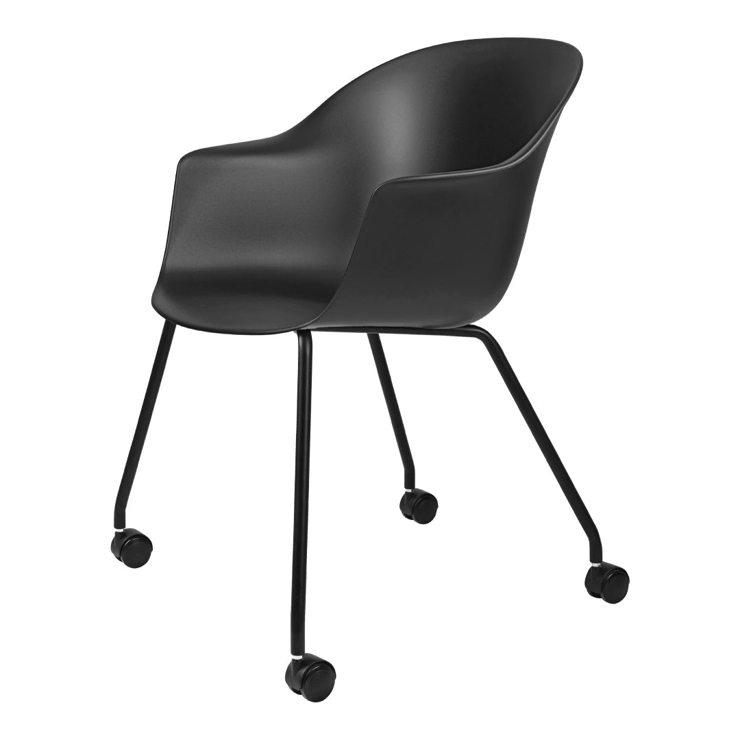 Ergonomic Bat Design Meeting Chair with 4 Legs & Smooth-Rolling Casters - Perfect for Office Conference Rooms, Home Workspaces & Professional Meetings