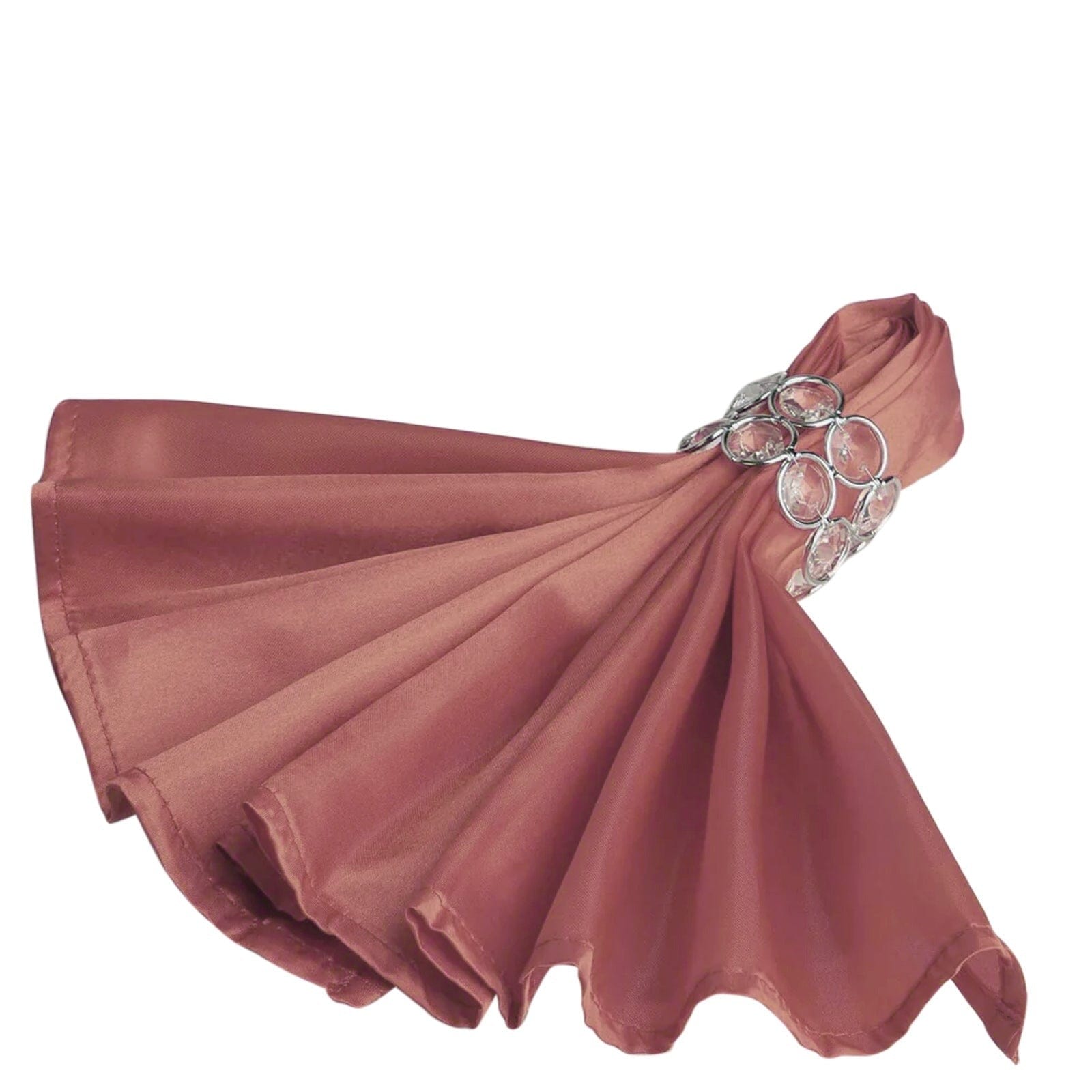 5 Pack 20x20 Inch Premium Satin Dinner Napkins - Elegant Formal Dining, Wedding, Party & Holiday Table Setting Accessories