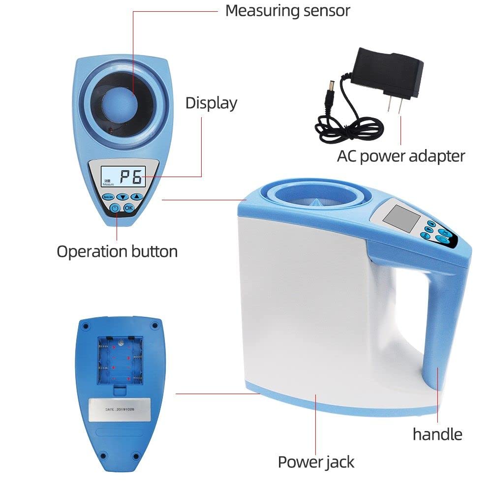 Smart Grain Moisture Meter - Portable Digital Moisture Tester for 16 Grains (Coffee, Rice, Wheat, Corn, Soybean) - Perfect for Farmers, Home Gardeners & Food Storage