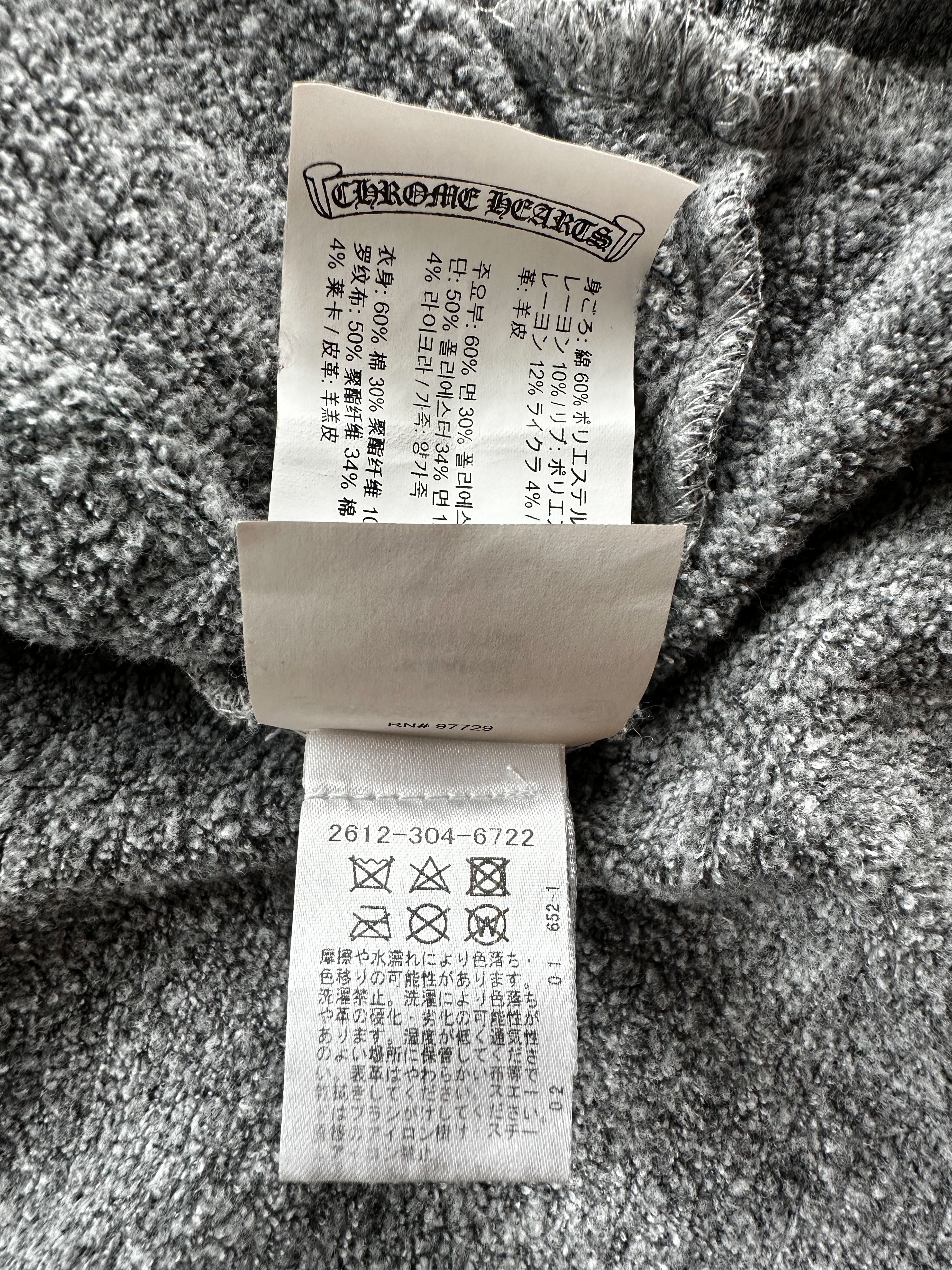 Chrome Hearts Grey & Black Cross Patch Hoodie for Men & Women - Gothic Streetwear Fashion for Casual Wear & Layering