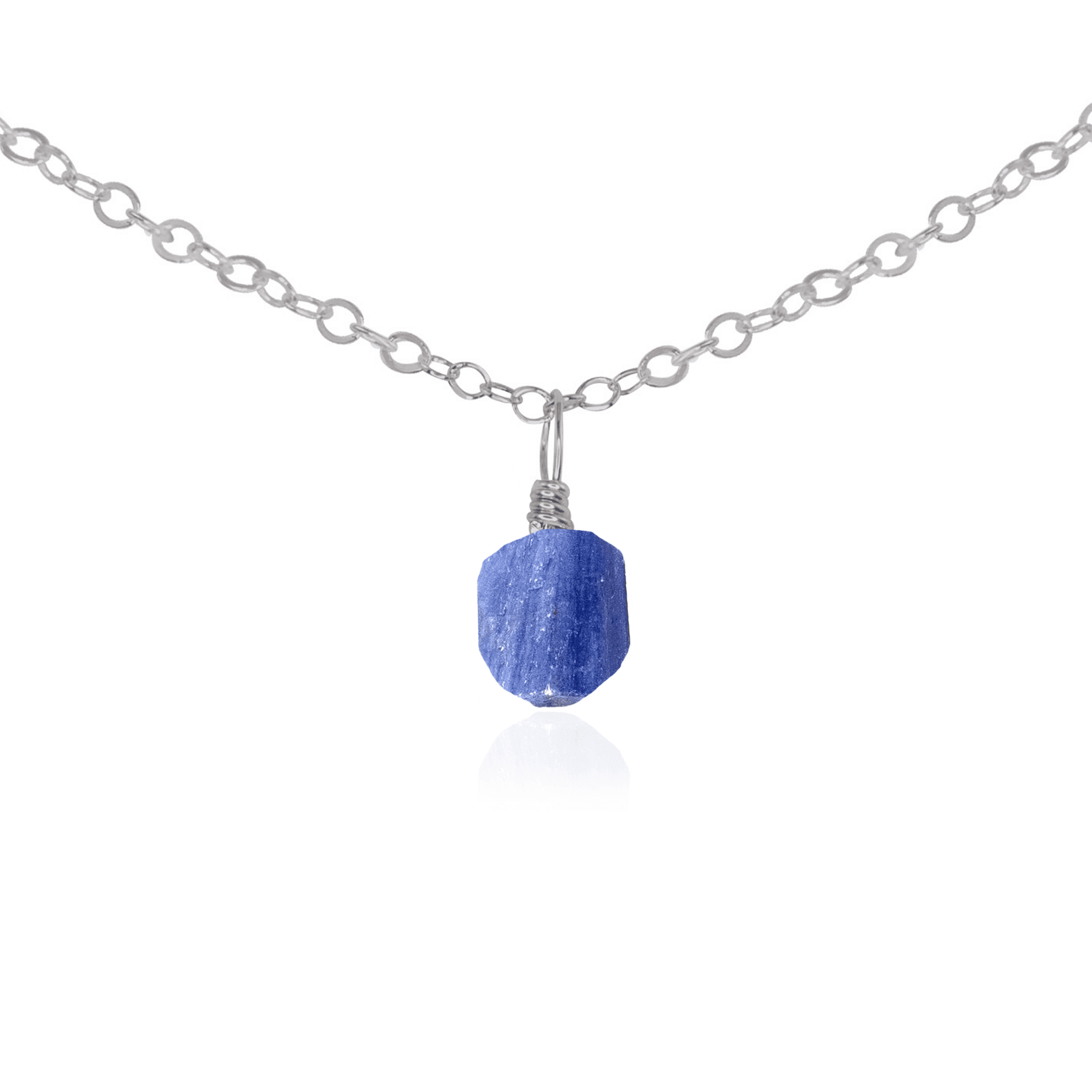 Natural Tiny Rough Kyanite Gemstone Pendant Necklace - Elegant Choker for Women, Spiritual Healing Jewelry | Perfect for Meditation, Yoga & Energy Balancing