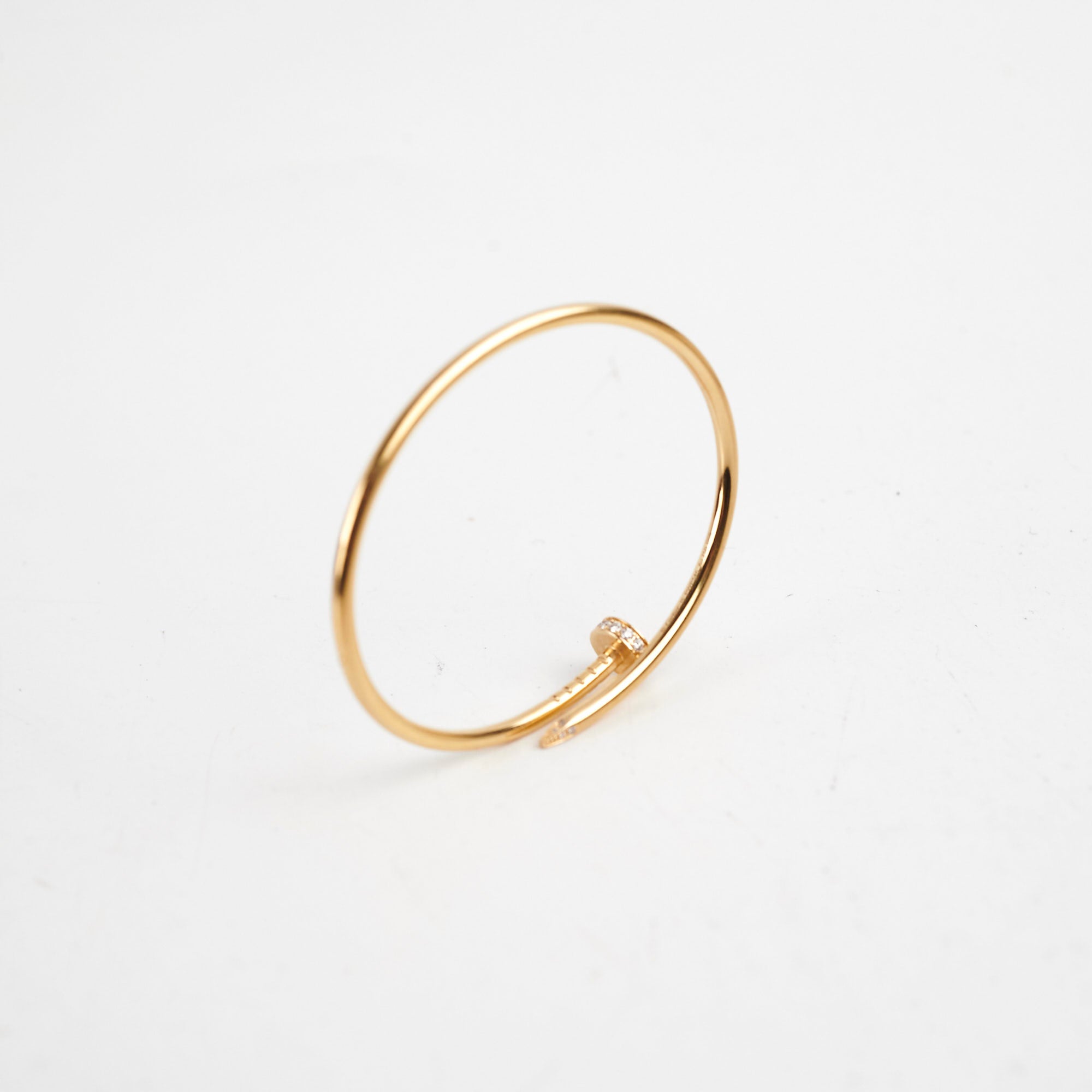 Cartier Juste Un Clou JUC Small Diamond Bracelet in 18K Yellow Gold Size 15 - Luxury Jewelry for Women, Perfect for Gifts, Parties & Special Occasions