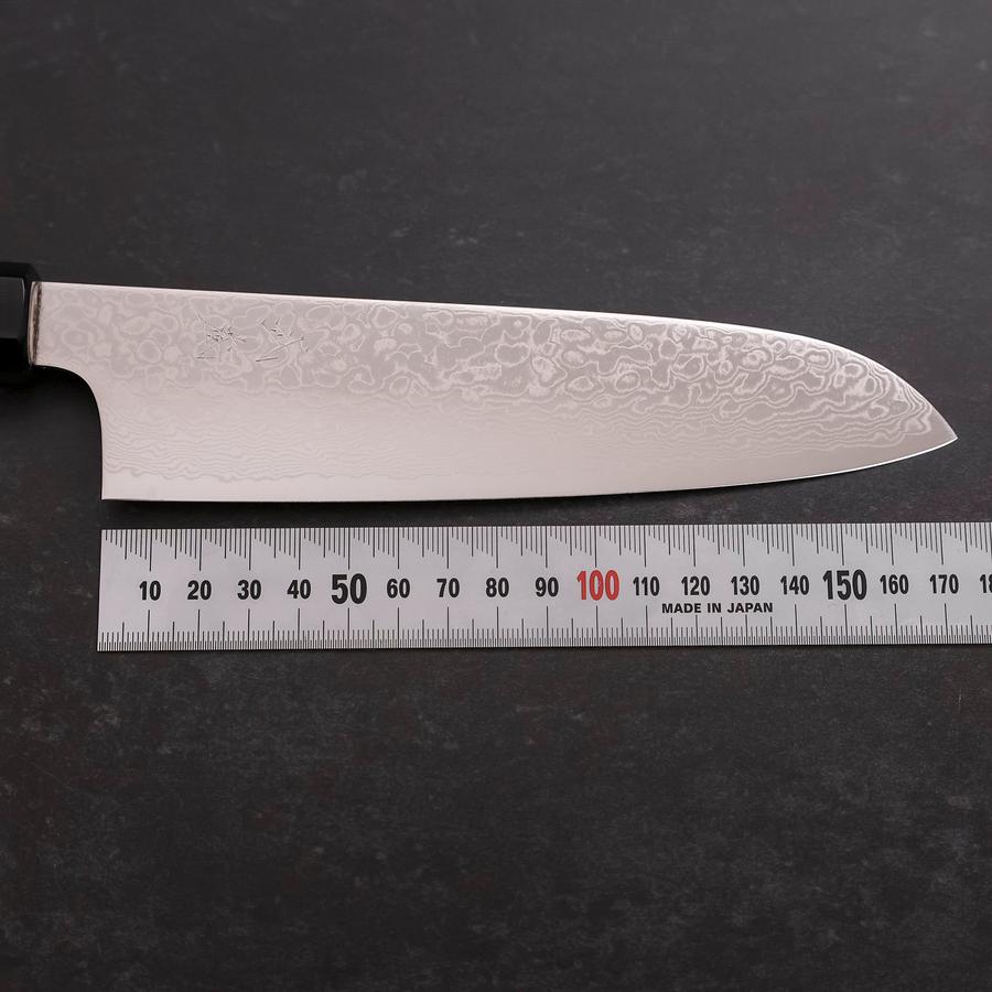Premium Santoku ZA-18 Damascus Steel Knife 180mm (7 Inch) with Buffalo Magnolia Handle - Japanese Kitchen Knife for Professional Chefs & Home Cooking, Perfect for Slicing, Dicing & Mincing Vegetables, Meat & Fish