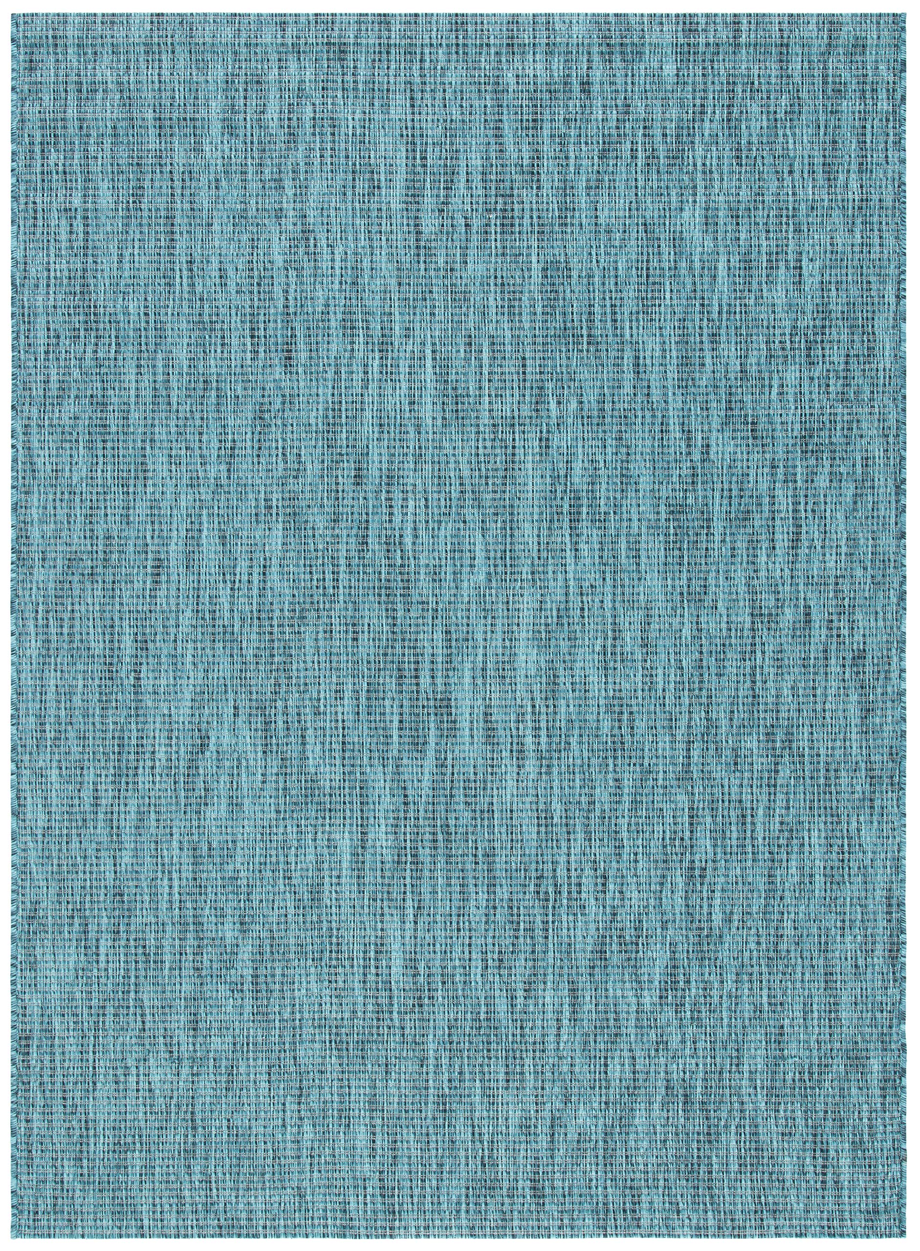 SAFAVIEH Courtyard Collection 9' x 12' Grey/Aqua Indoor Outdoor Waterproof Rug - Easy to Clean, Stain Resistant Area Carpet for Patio, Backyard, Mudroom, Deck & Poolside (Model CY8403)